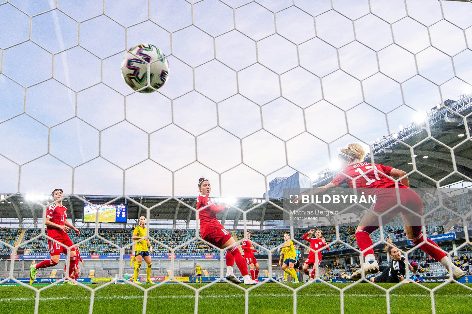 Filippa Angeldahl of Sweden scores 1-0