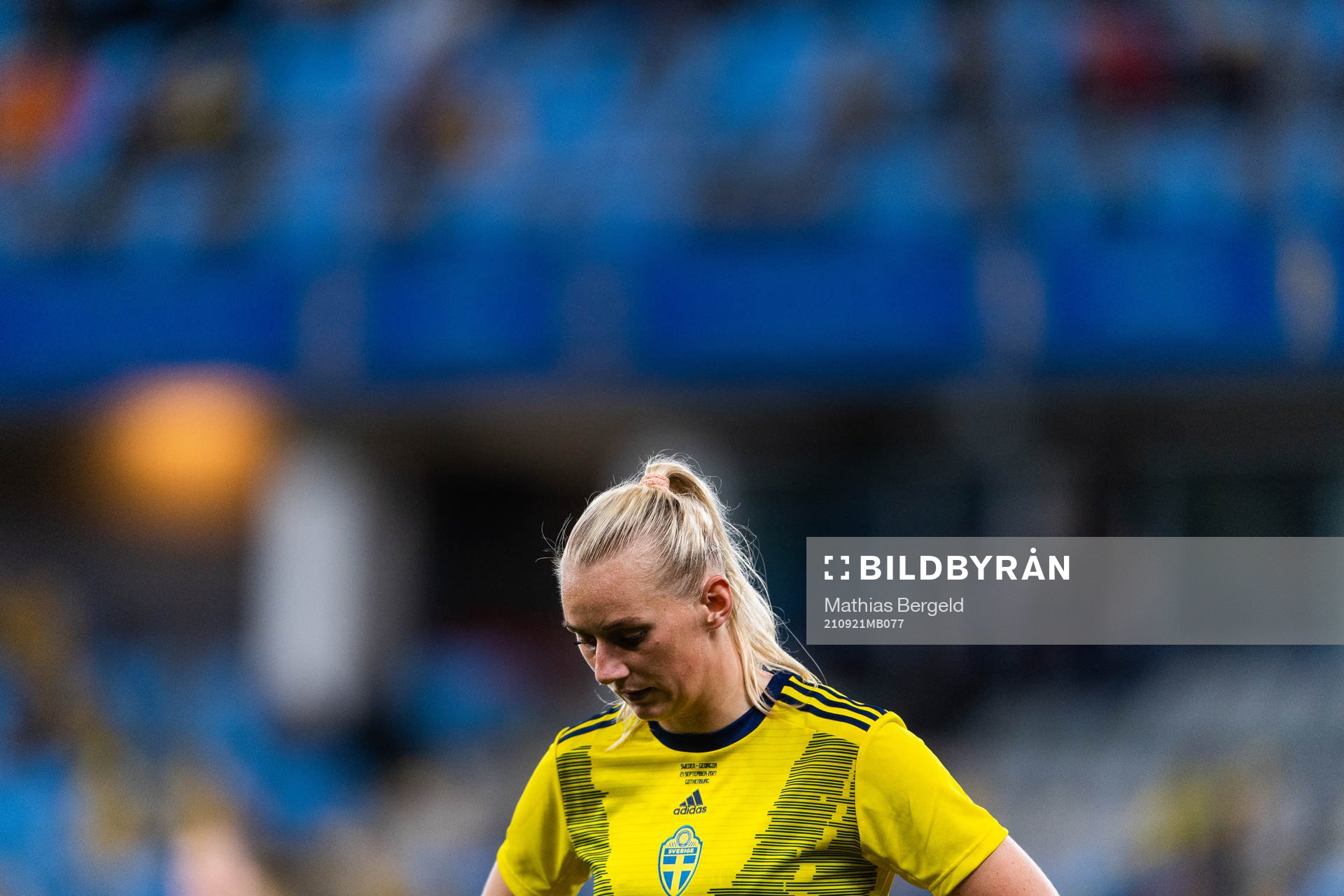 Stina Blackstenius of Sweden looks dejected
