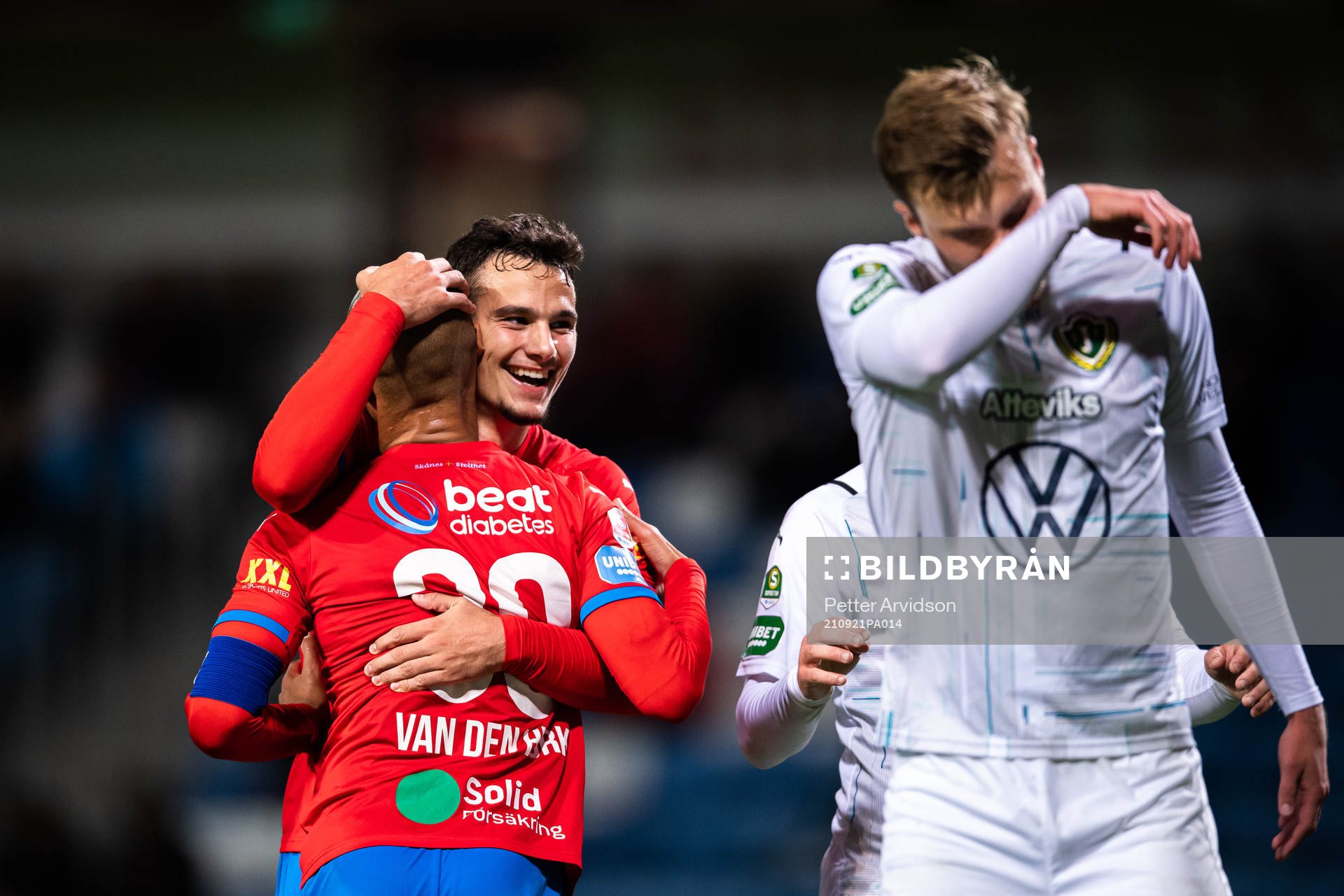 Helsingborgs Assad Al Hamlawi jublar med Anthony van
