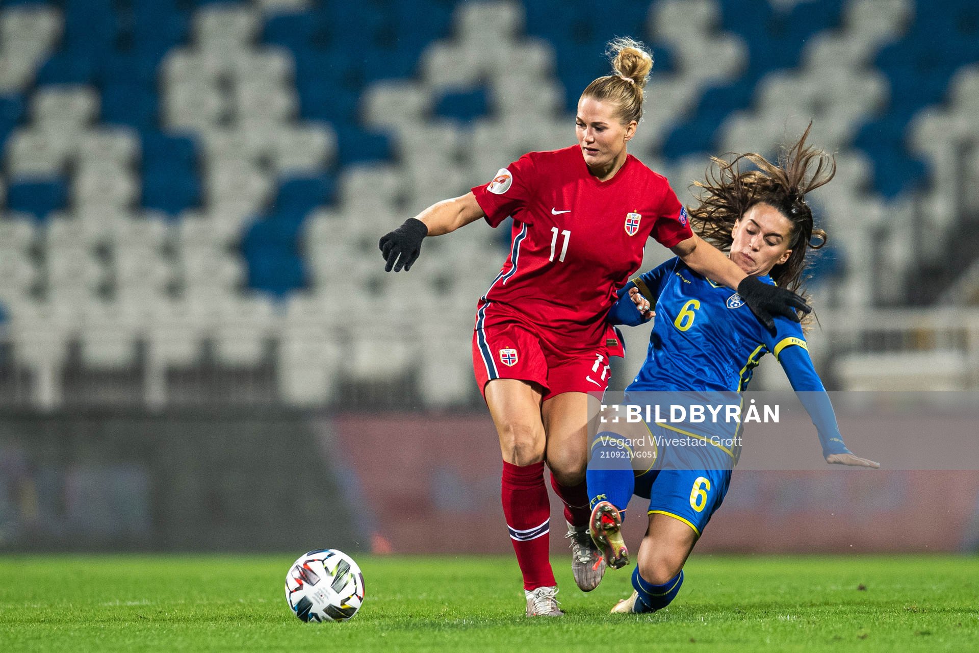 Lisa-Marie Karlseng Utland of Norway and Besarta Hisenaj of