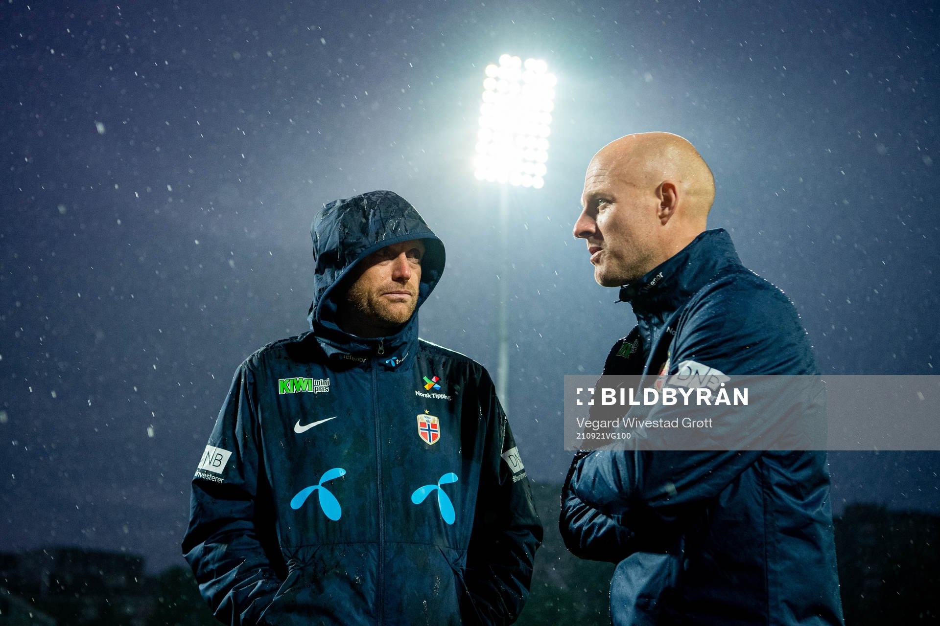 Martin Sjögren, head coach of Norway, and Anders Jacobson,
