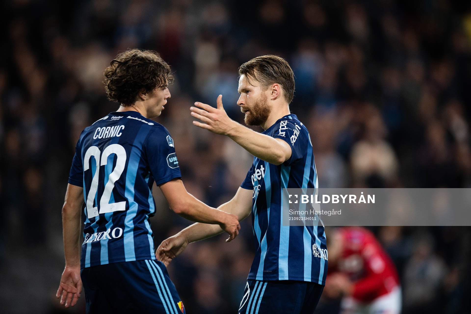 Djurgårdens Leo Cornic och Jacob Une Larsson