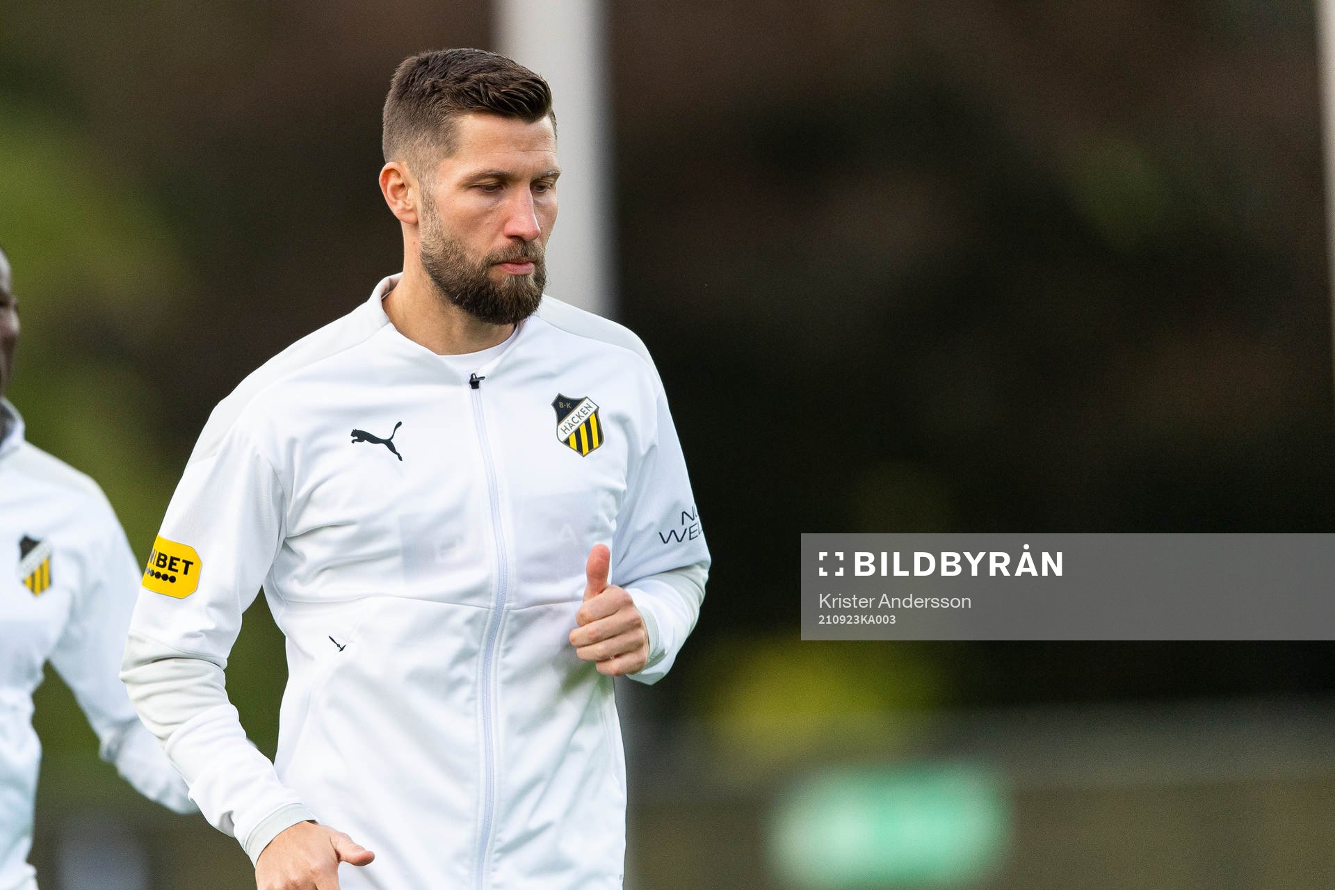 Häckens Joona Toivio före fotbollsmatchen i Allsvenskan
