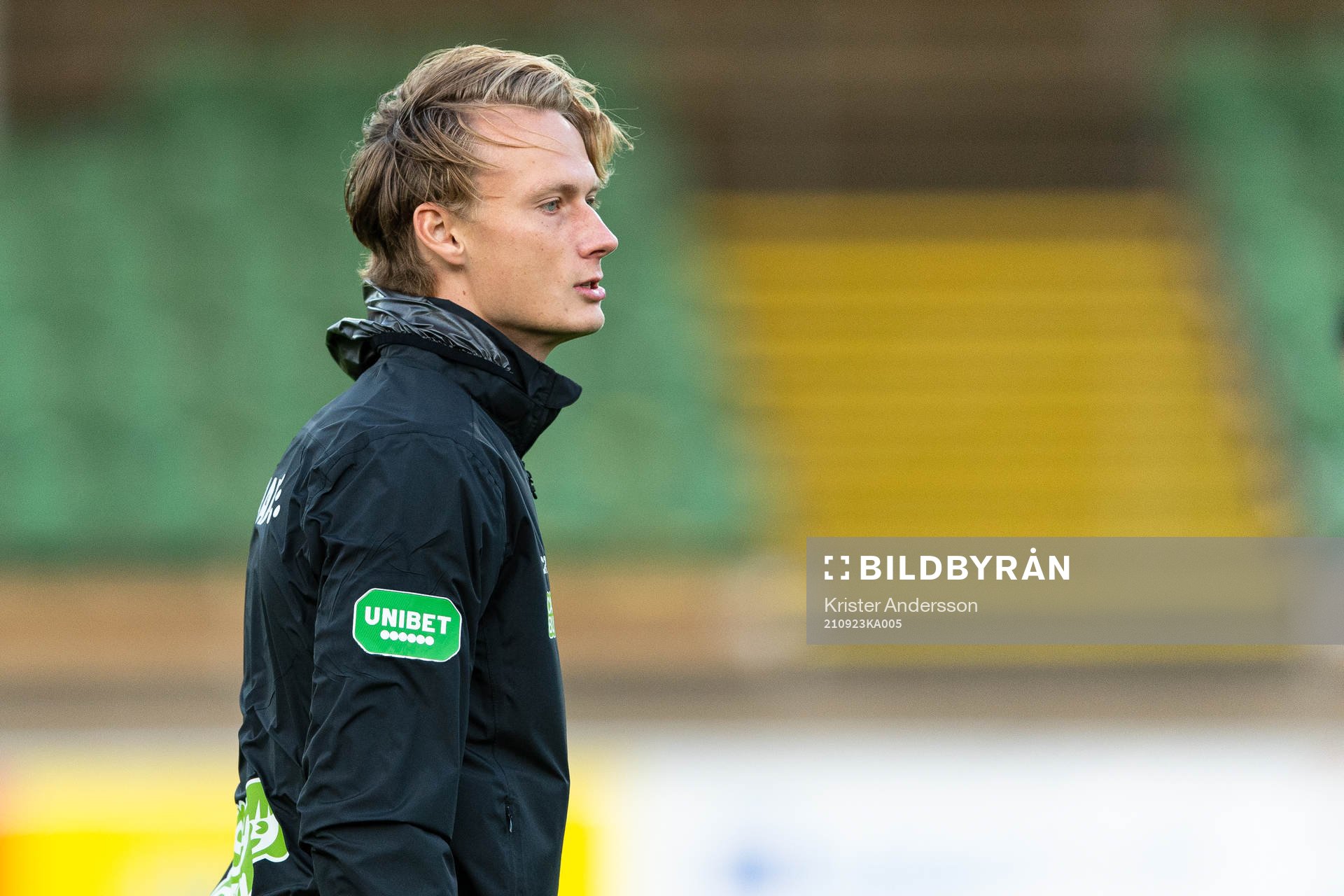 Varbergs Alexander Johansson före fotbollsmatchen i