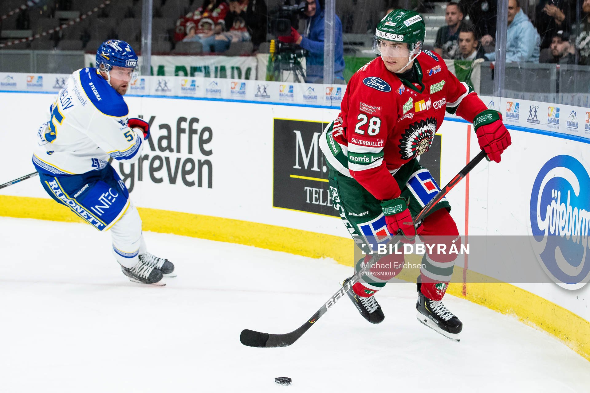 Leksands Jonas Ahnelöv och Frölundas Johan Sundström