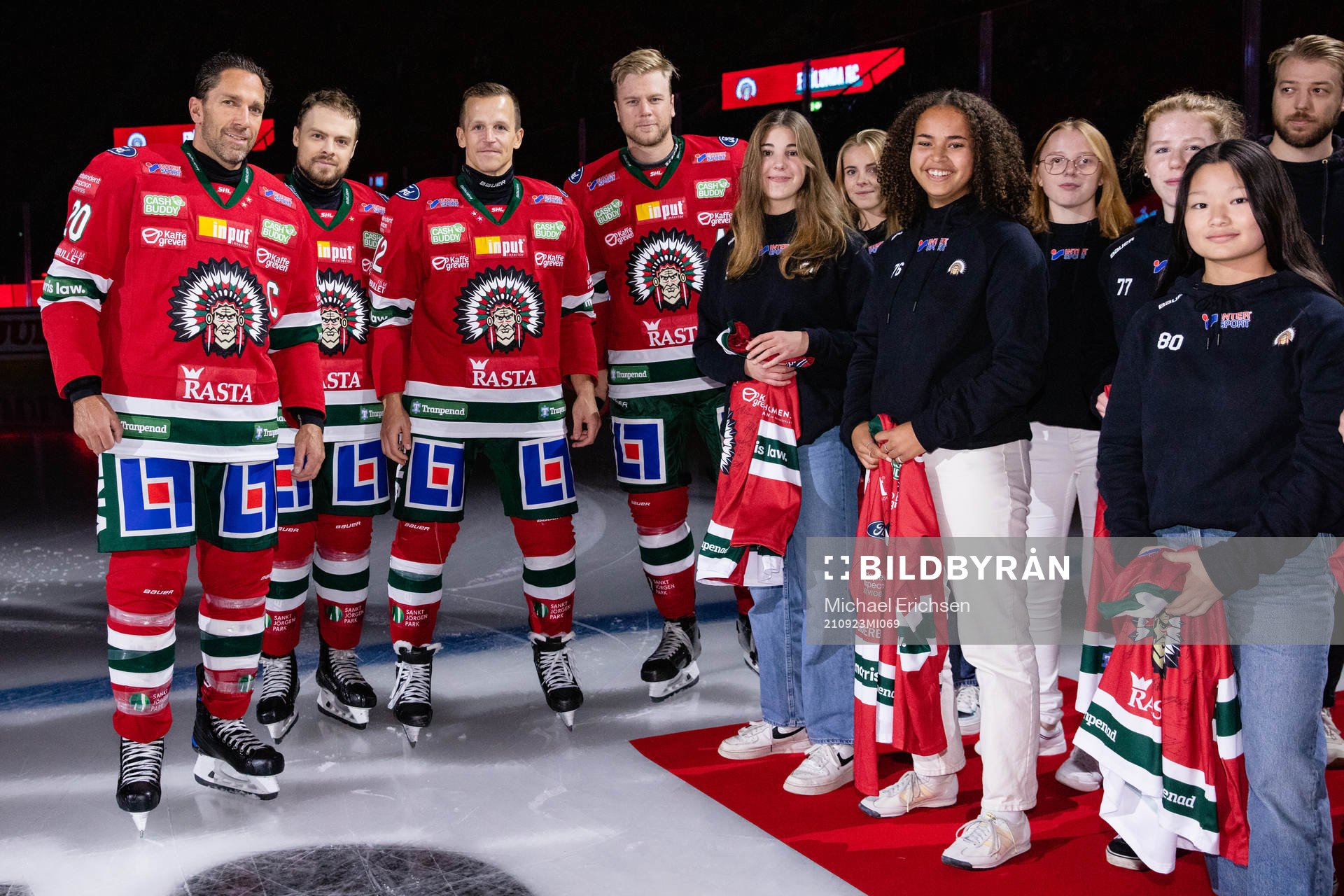 Frölundas Joel Lundqvist, Mats Rosseli Olsen, Max Friberg