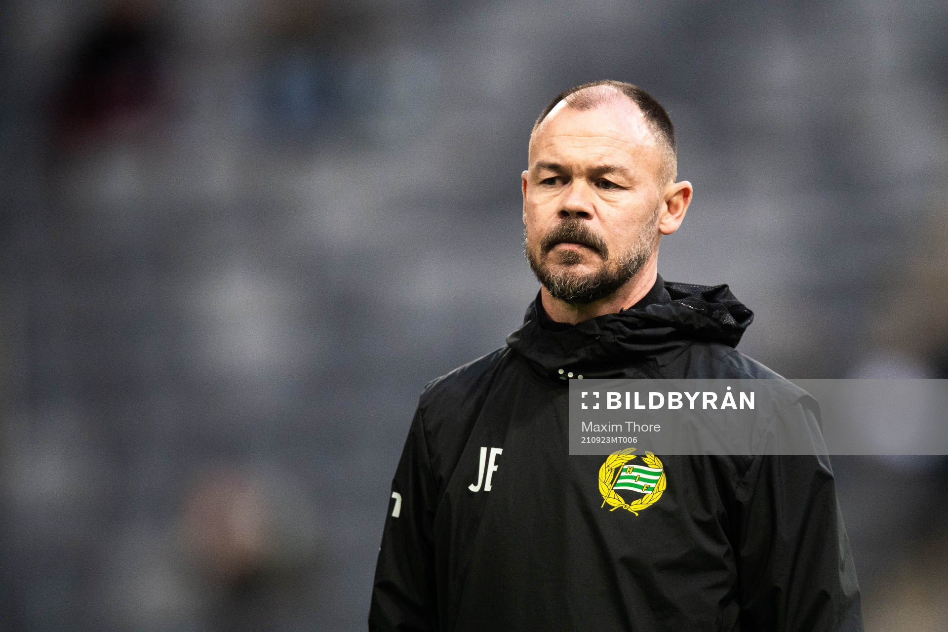 Hammarbys assisterande tränare Joachim Björklund inför fotbollsmatchen i Allsvenskan mellan Hammarby och IFK Göteborg den 23 september 2021 i Stockholm.
