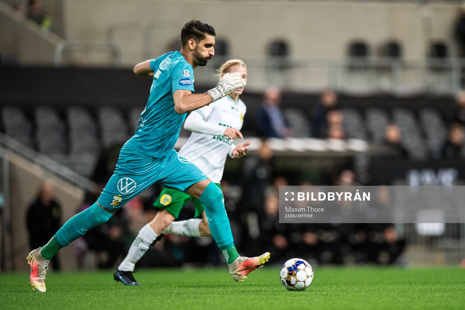 IFK Göteborgs målvakt Ioannis Anestis under fotbollsmatchen i Allsvenskan mellan Hammarby och IFK Göteborg den 23 september 2021 i Stockholm.
