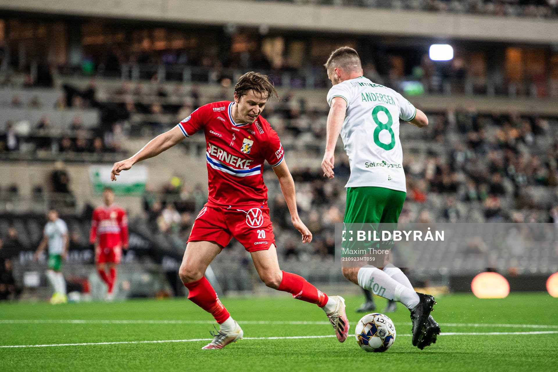 IFK Göteborgs Simon Thern och Hammarbys Jeppe Andersen