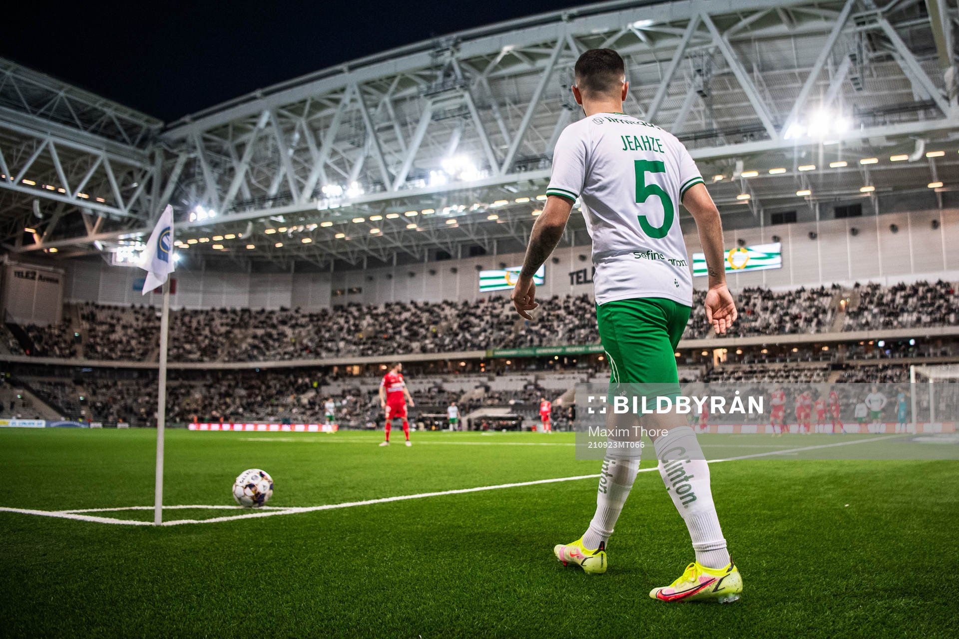 Hammarbys Mohanad Jeahze med en hörna