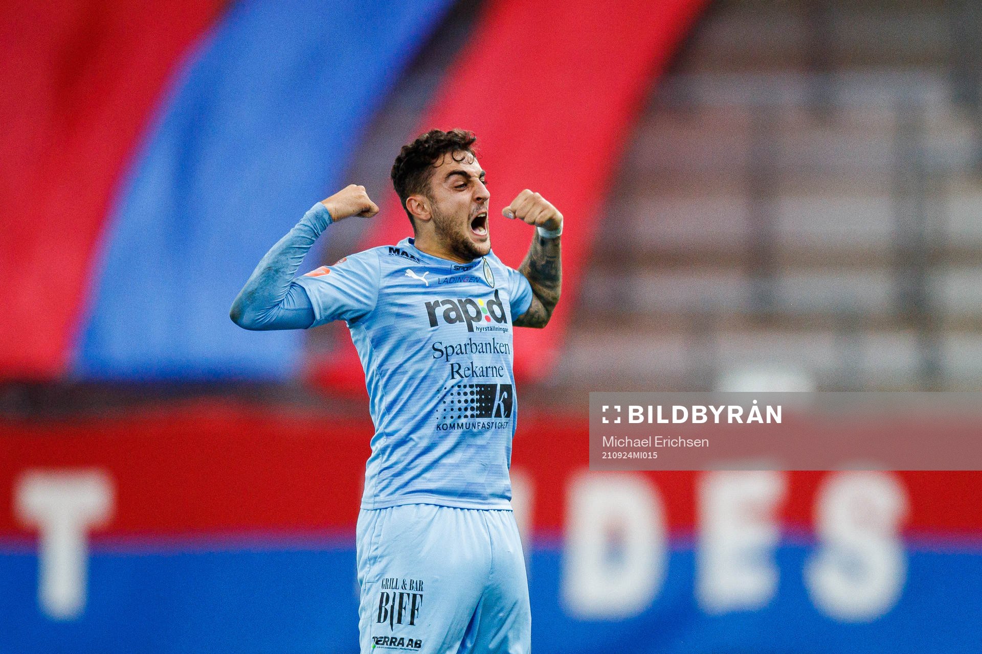 AFC Eskilstunas Marwan Baze jublar
