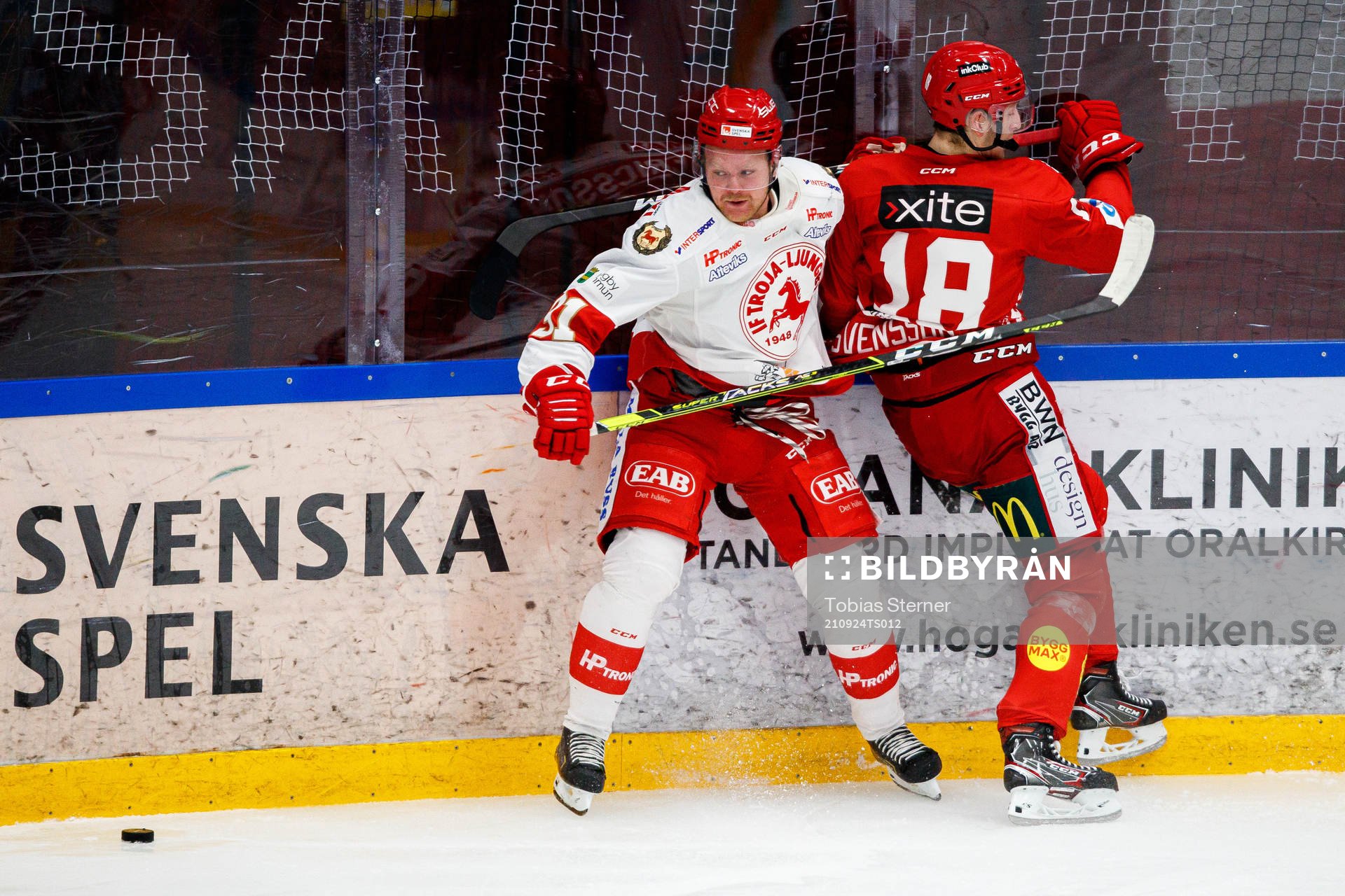 Troja-Ljungbys  Emil Eriksson och Almtunas Jacob
