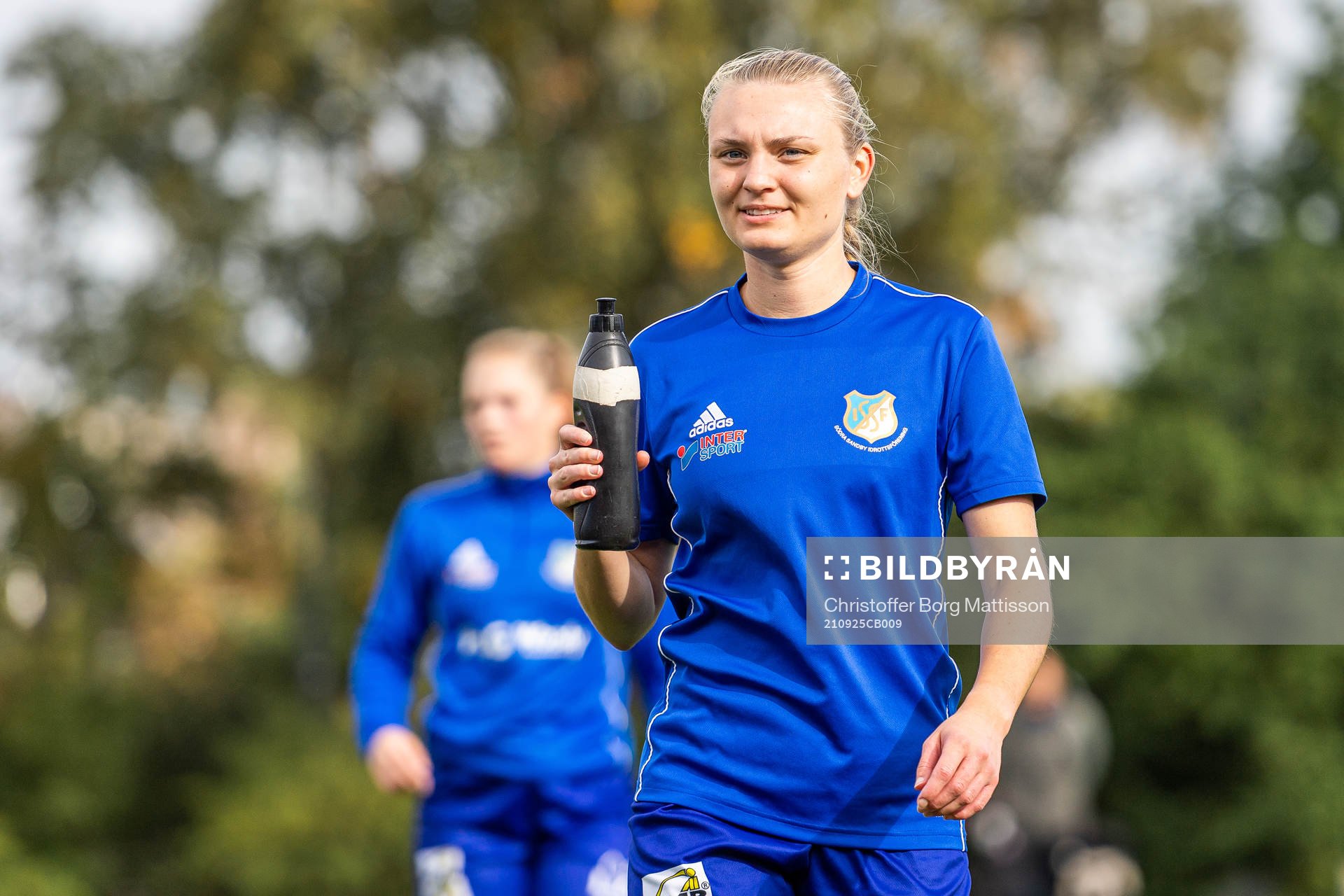 Södra Sandbys Elin Johansson inför fotbollsmatchen i division 2 södra mellan Södra Sandby och Lilla Torgs FF den 25 september 2021 i Södra Sandby.
