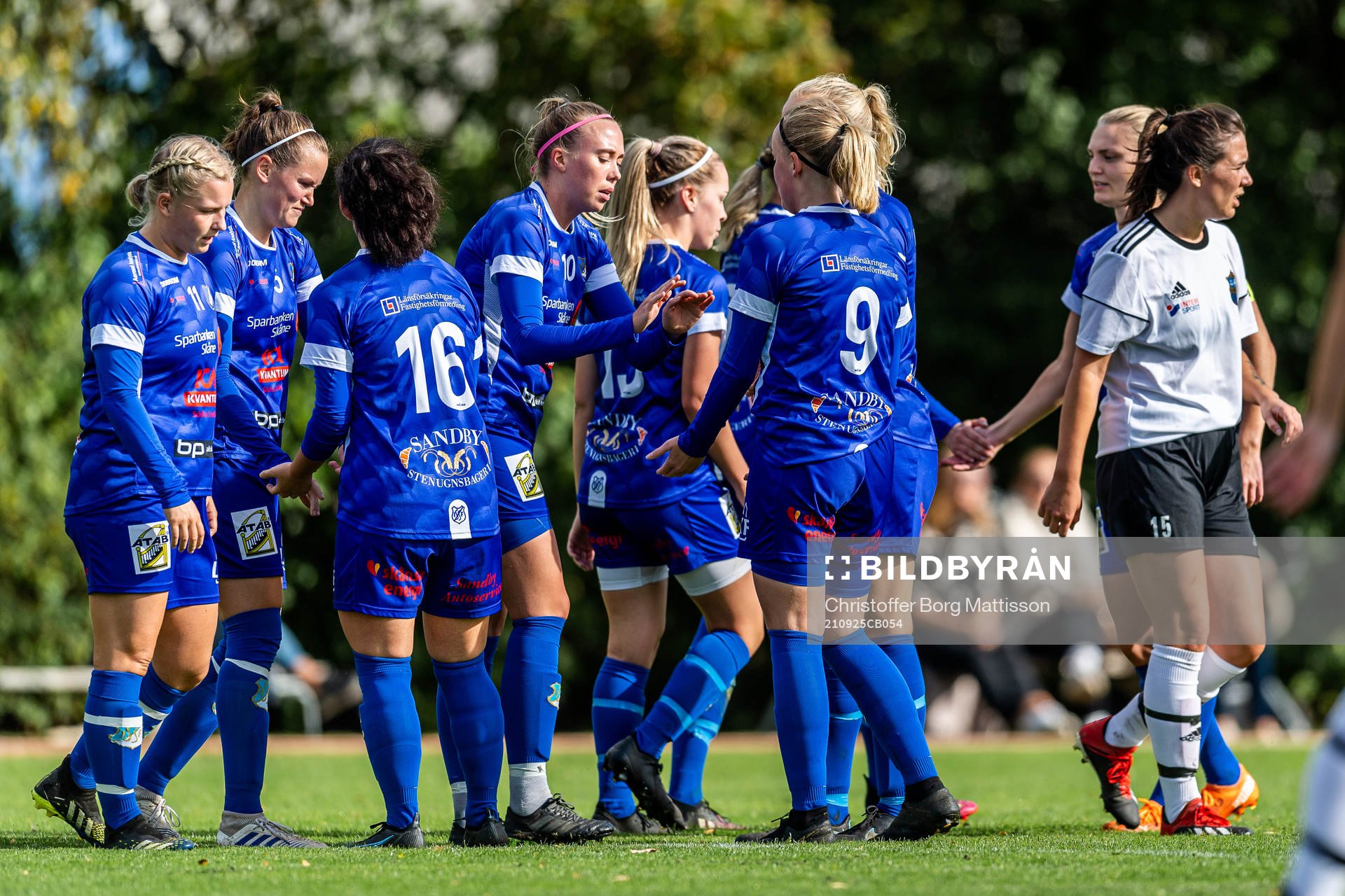 Södra Sandbys spelare jublar