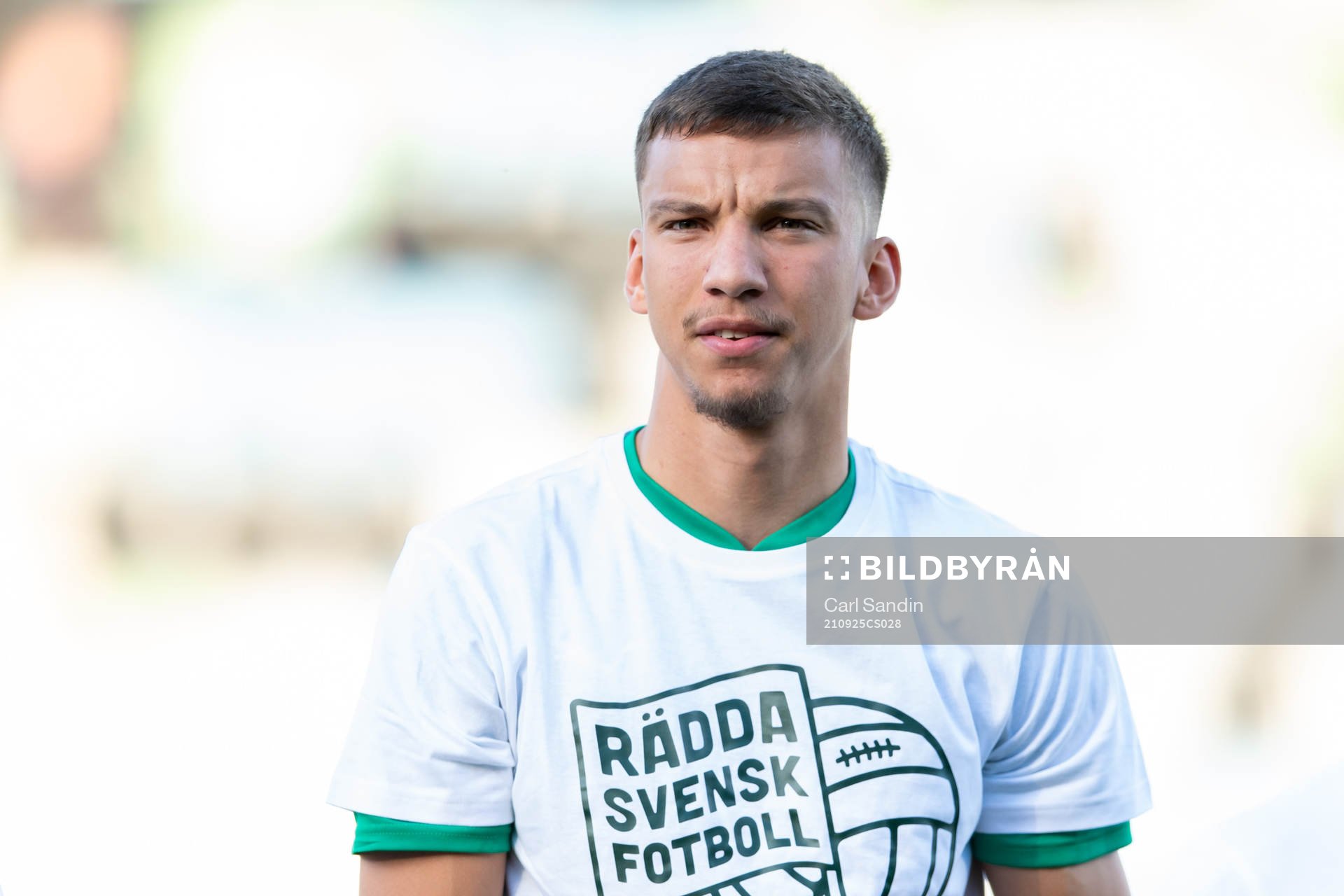 Jönköpings Kevin Rodeblad Lowe vid lineup innan