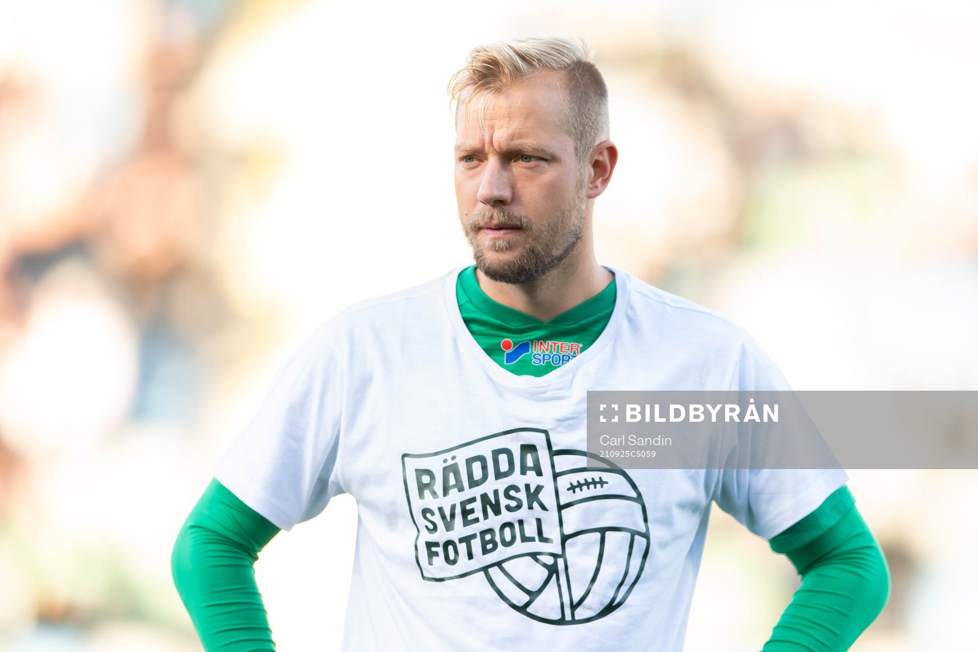 Jönköpings Sebastian Crona vid lineup innan