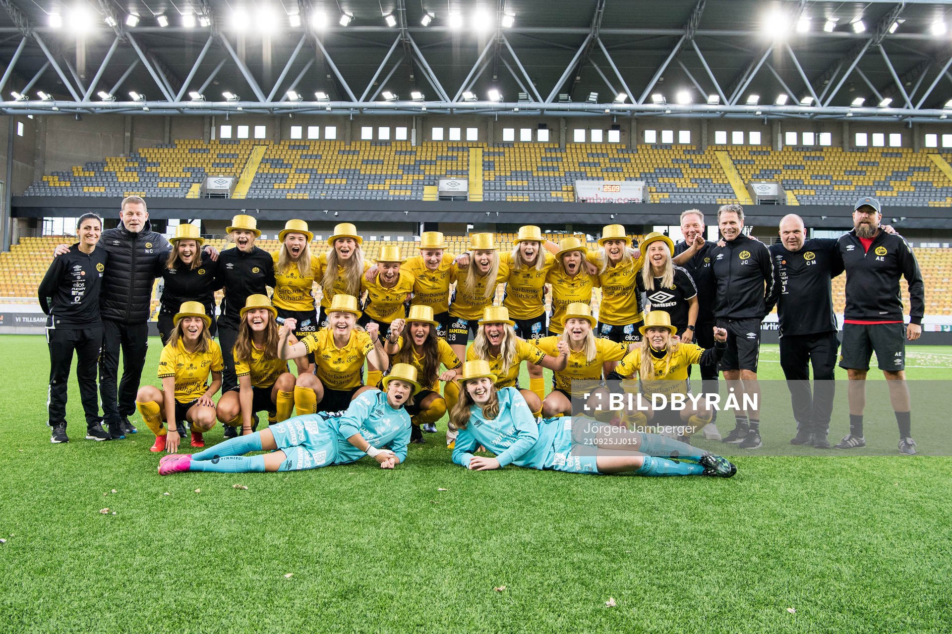 Elfsborgs spelare och ledare jublar