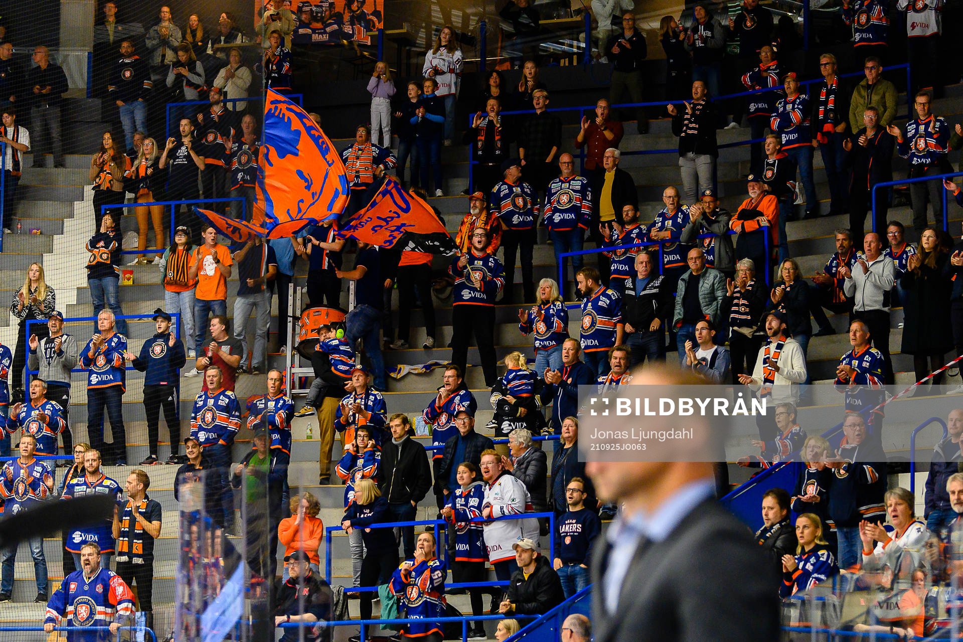 Växjös supportrar på läktaren