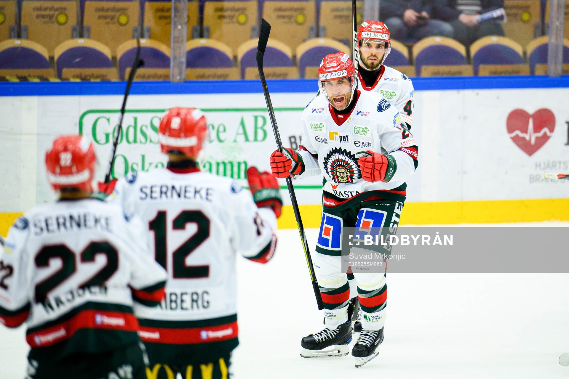 Frölundas Joel Lundqvist jublar