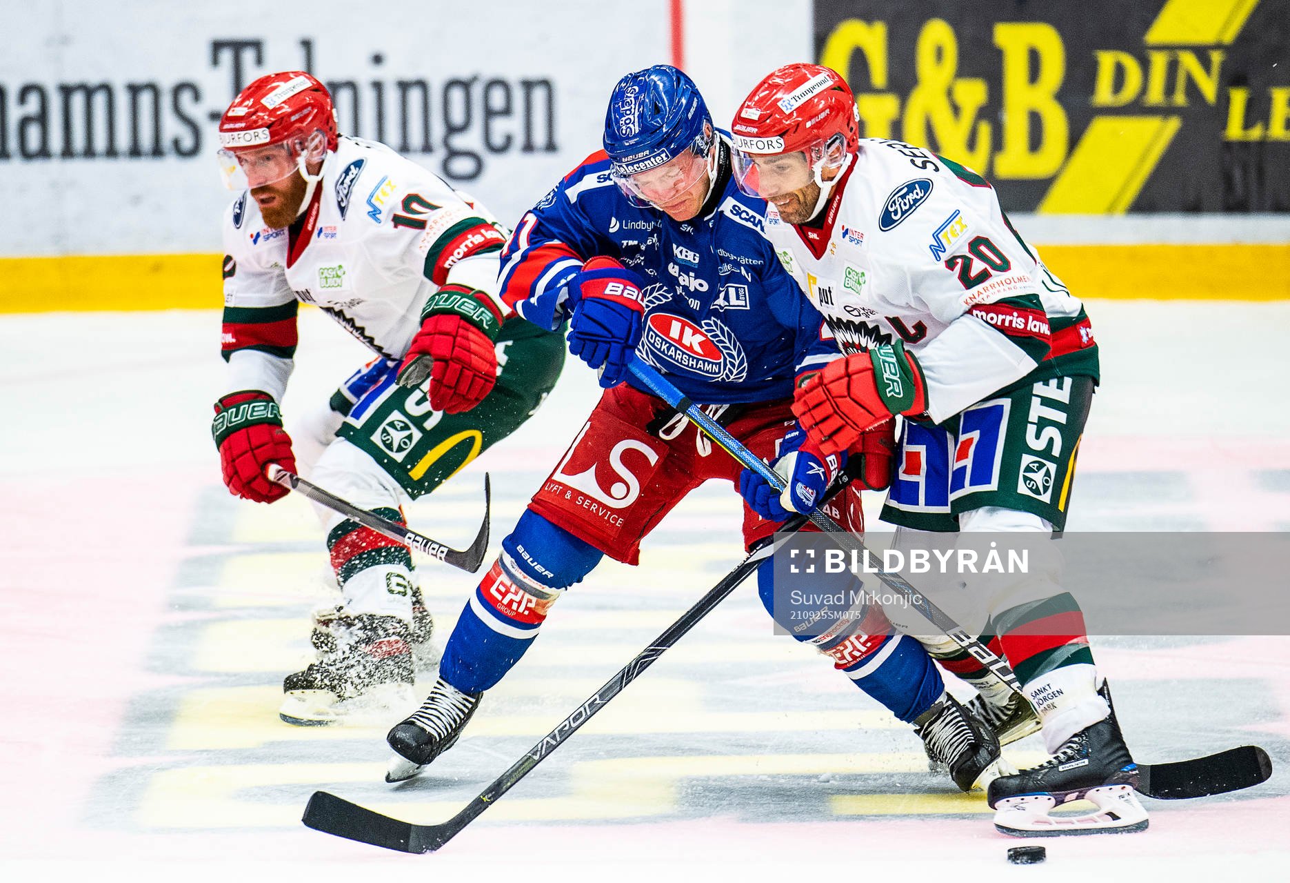 Frölundas Jens Olsson och Joel Lundqvist samt Oskarshamns
