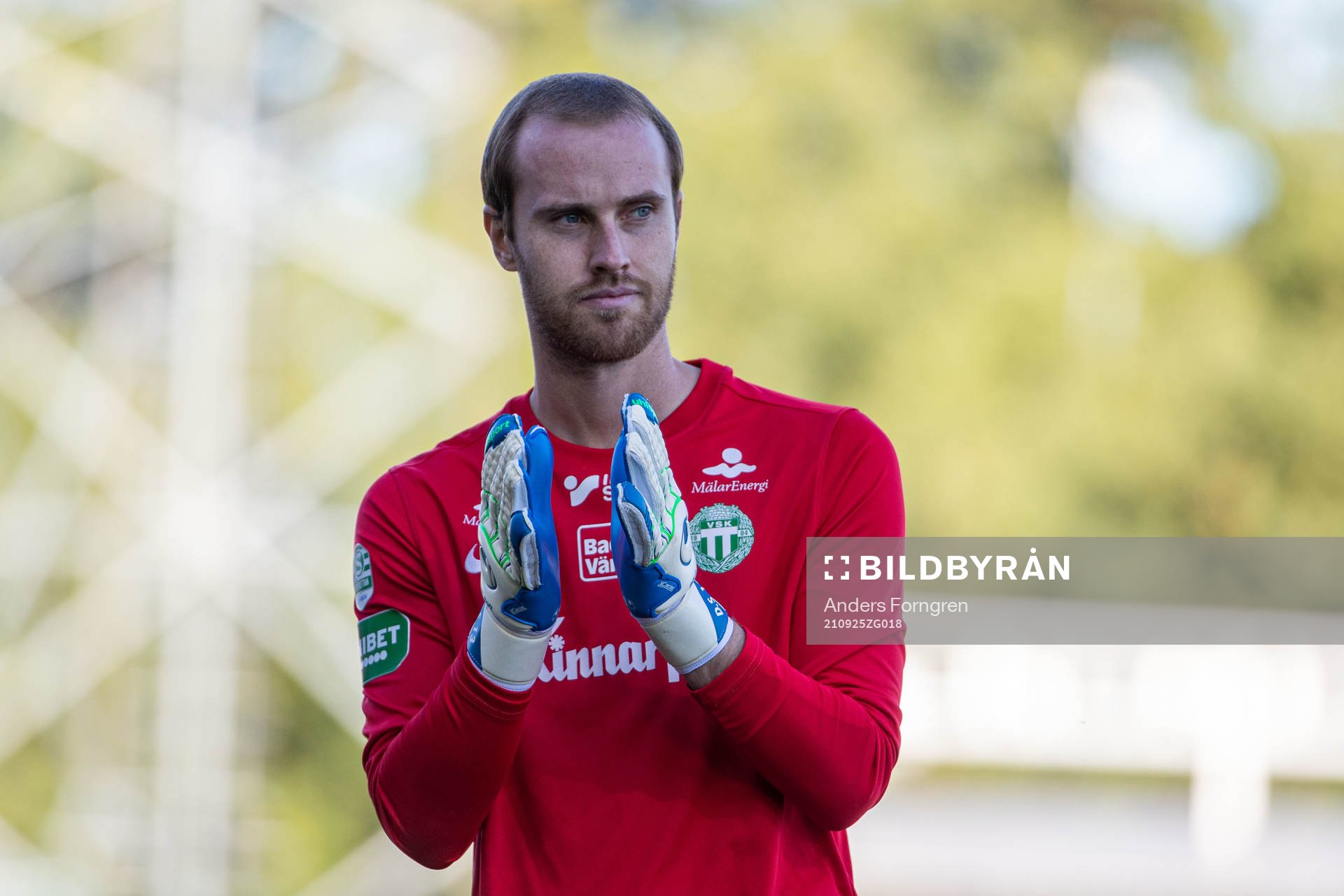 Västerås Daniel Svensson innan fotbollsmatchen i