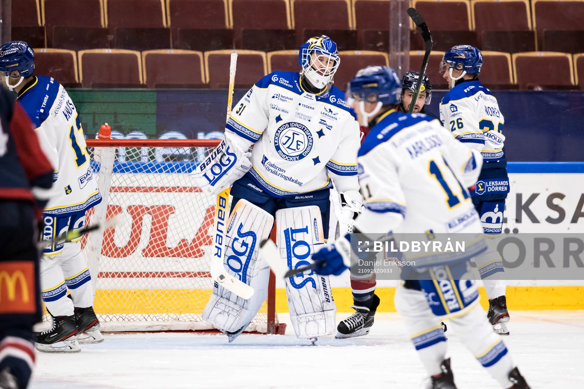 Leksands målvakt Kasimir Kaskisuo deppar
