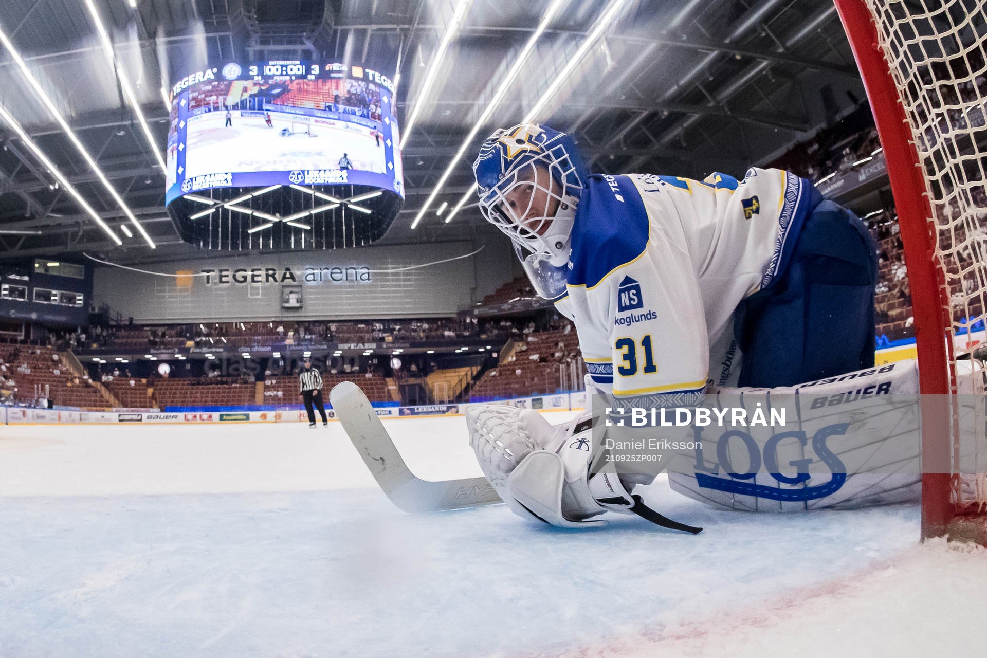 Leksands målvakt Kasimir Kaskisuo deppar
