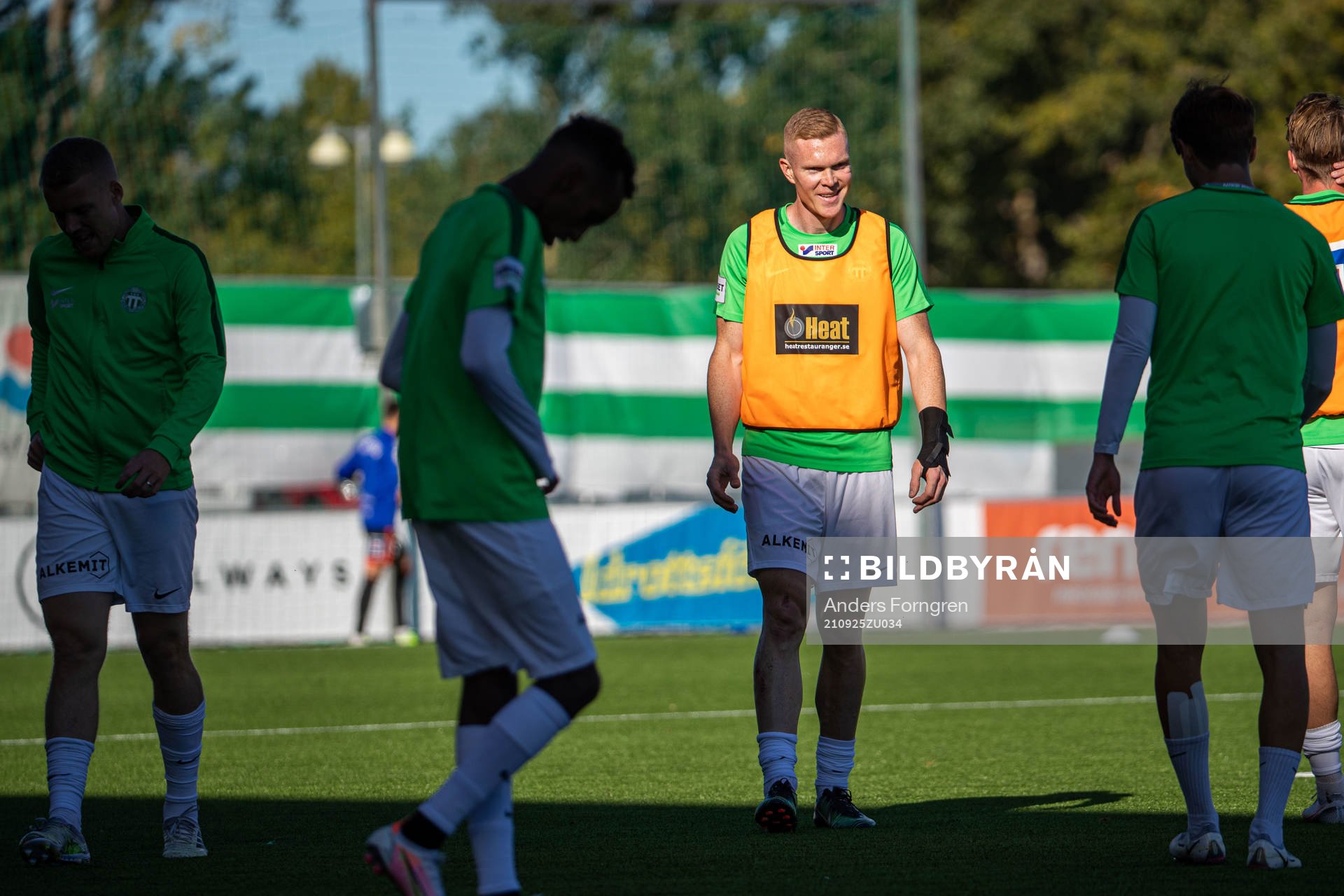 Västerås David Engström innan fotbollsmatchen i