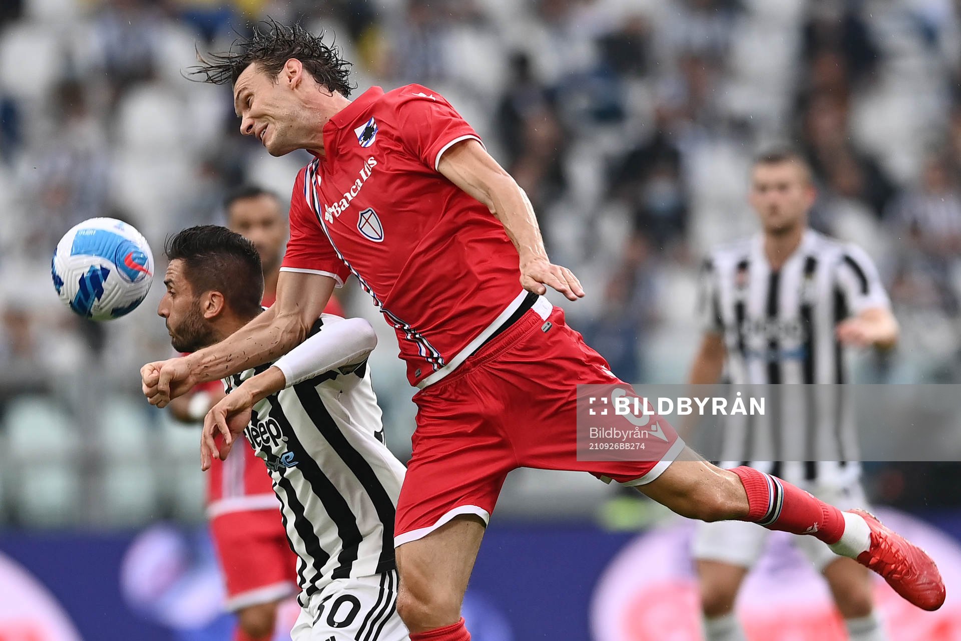 Albin Ekdal of Sampdoria during the Serie A match between Juventus and Sampdoria on september 26, 2021 in Torino.