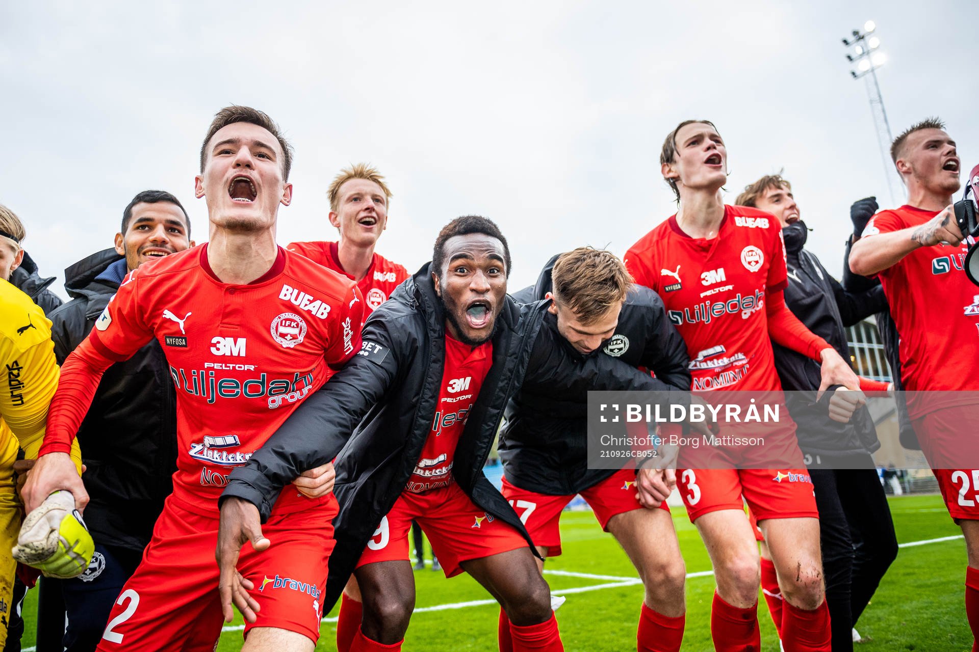 Värnamos spelare jublar