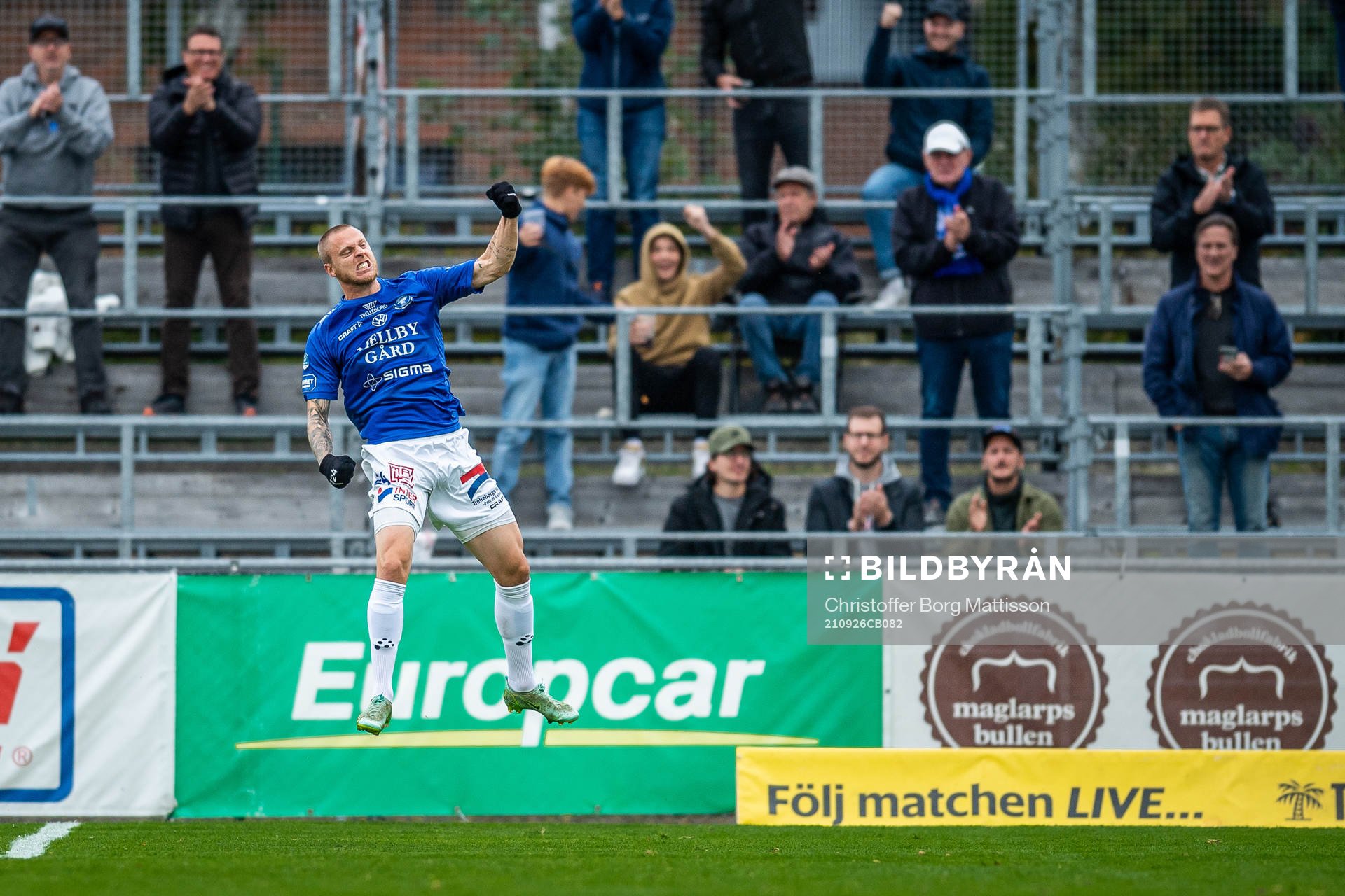 Trelleborgs Mattias Håkansson jublar