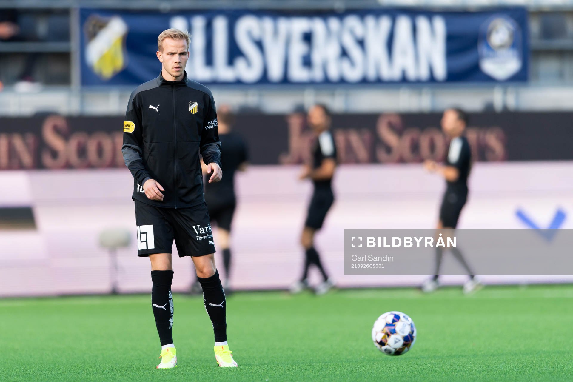 Häckens Jasse Tuominen innan fotbollsmatchen i Allsvenskan