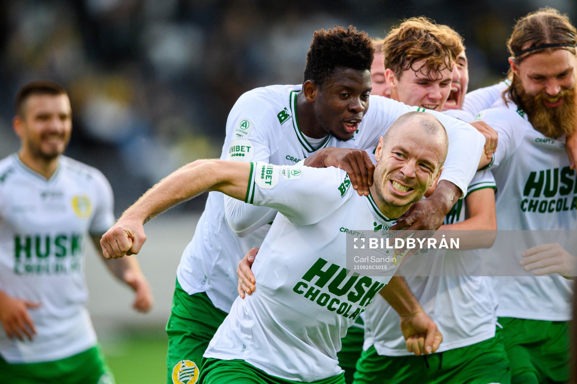 Hammarbys Jon Gudni Fjoluson jublar