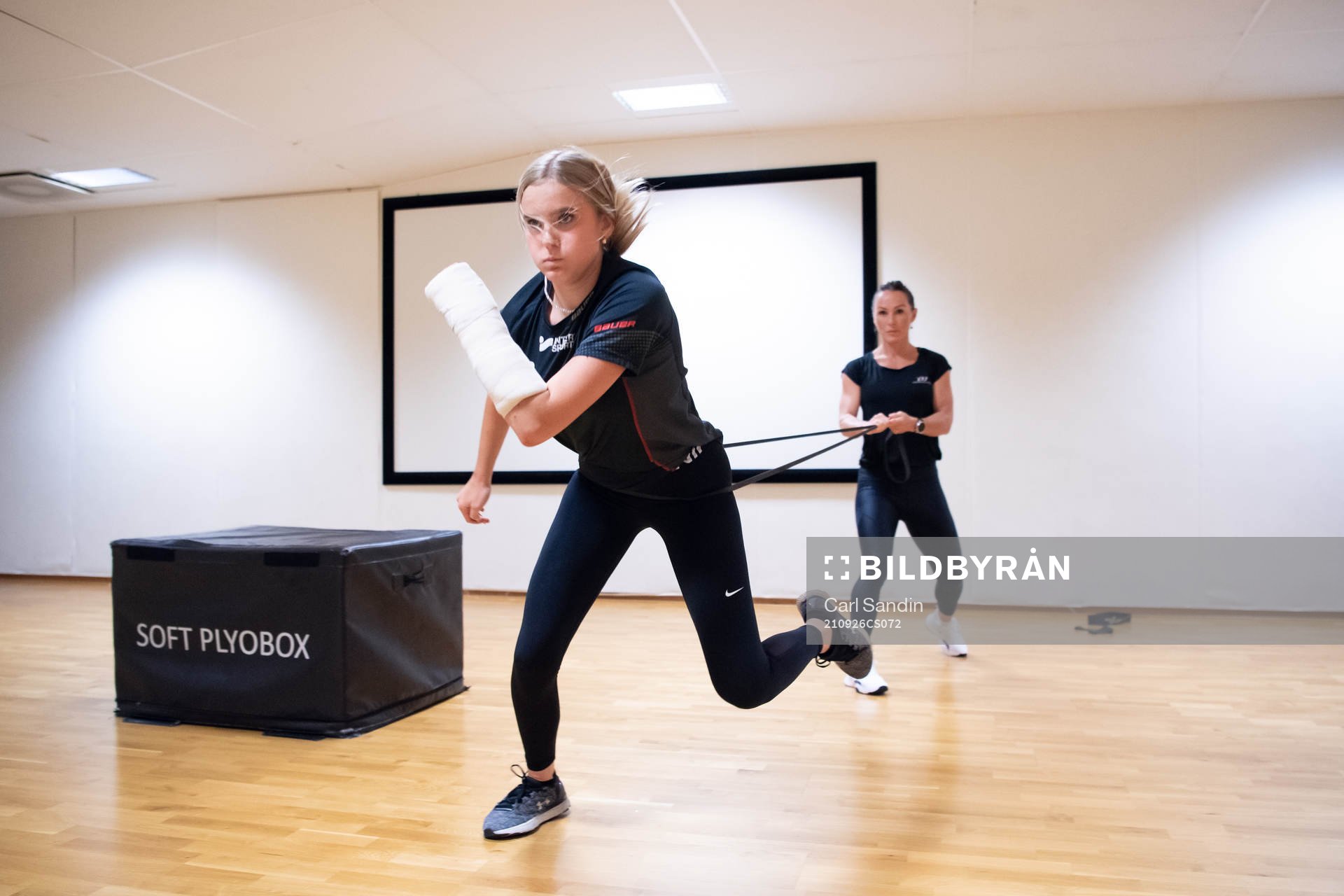 s Tilde Utbult tränar med sin personliga tränare och