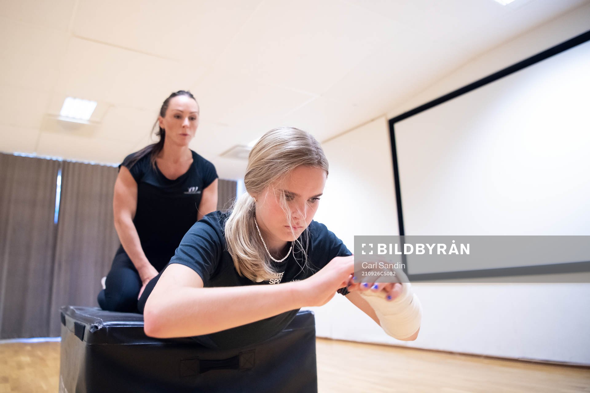 s Tilde Utbult tränar med sin personliga tränare och