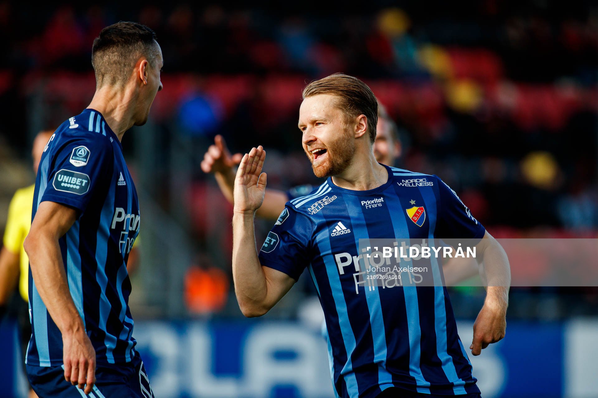 Djurgårdens Jacob Une Larsson jublar