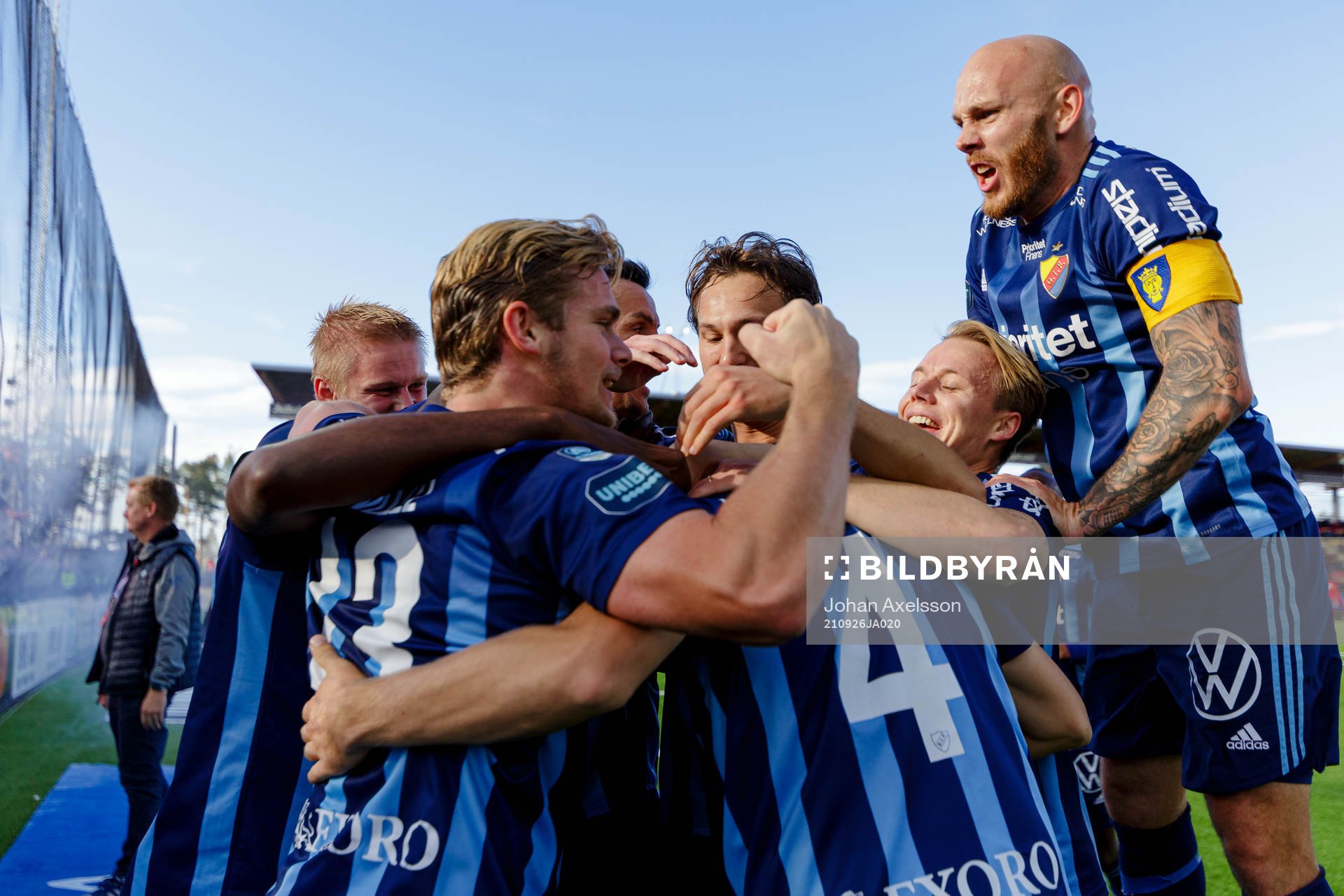 Djurgårdens spelare jublar
