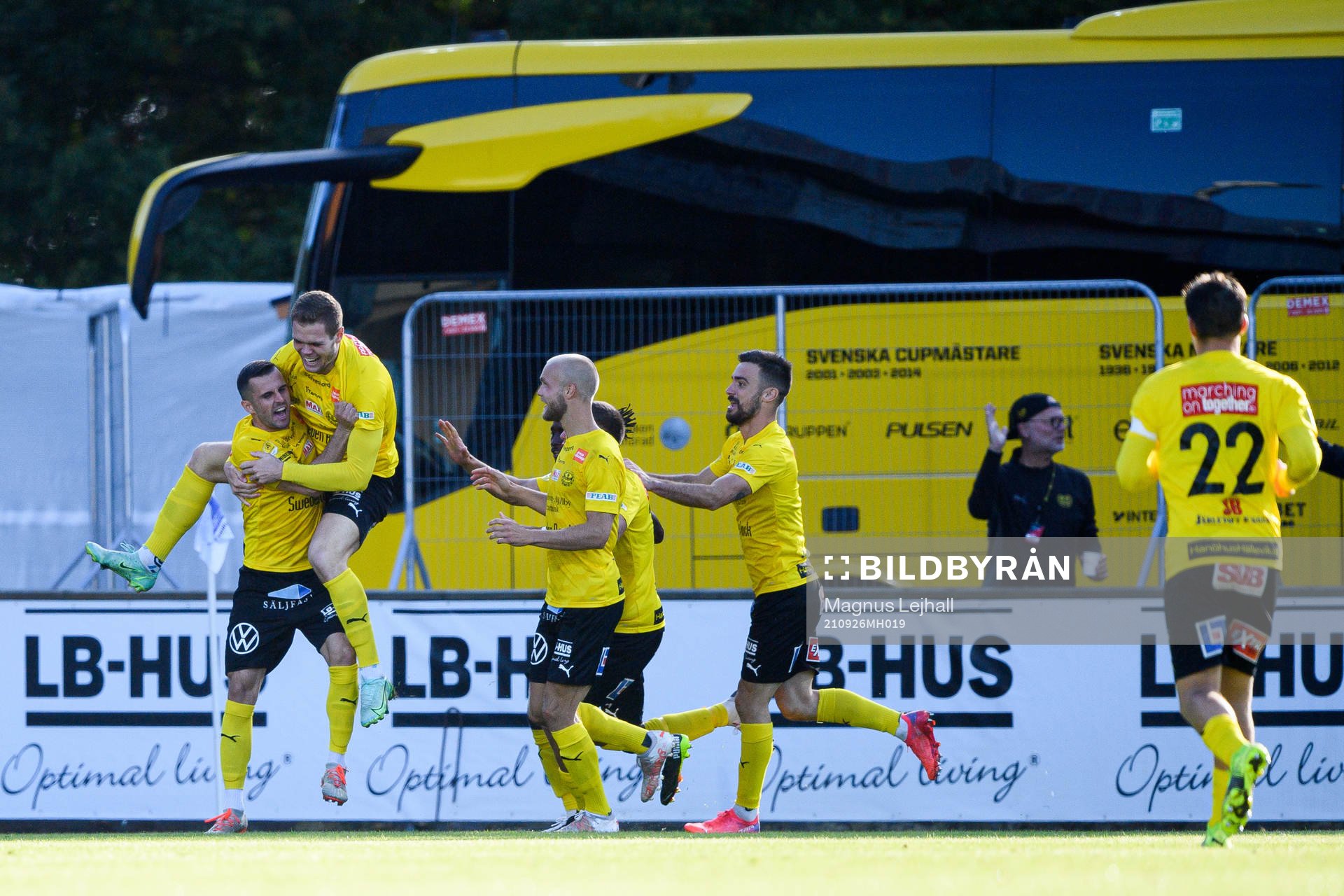 Mjällbys Jacob Bergström jublar