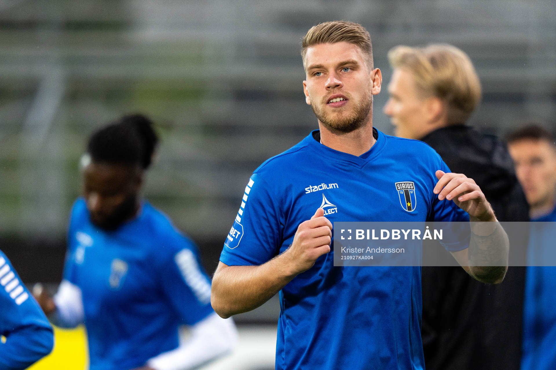 Sirius Marcus Mathisen före fotbollsmatchen i Allsvenskan