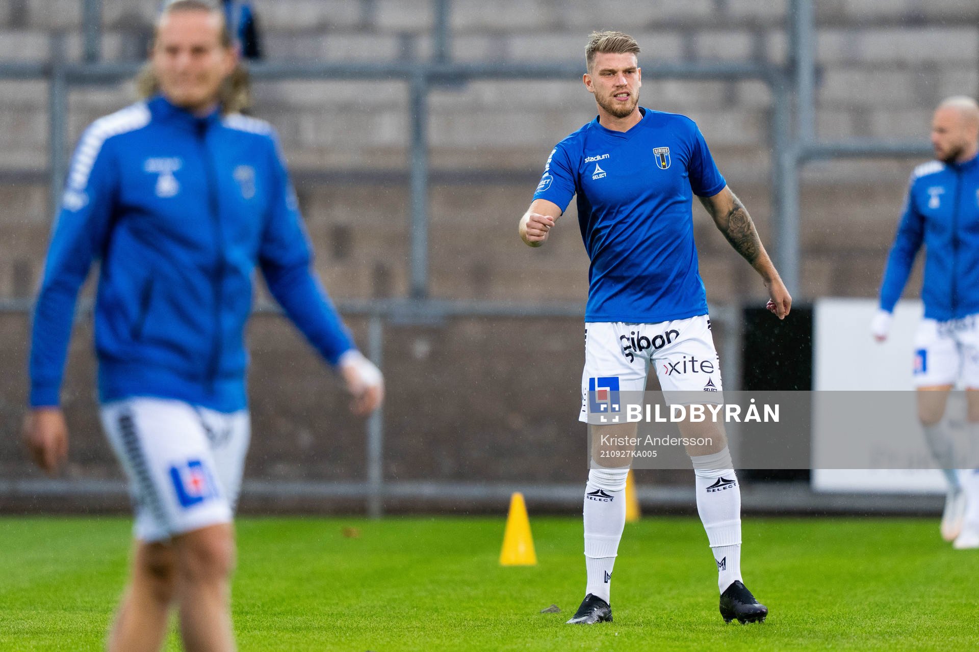 Sirius Marcus Mathisen före fotbollsmatchen i Allsvenskan