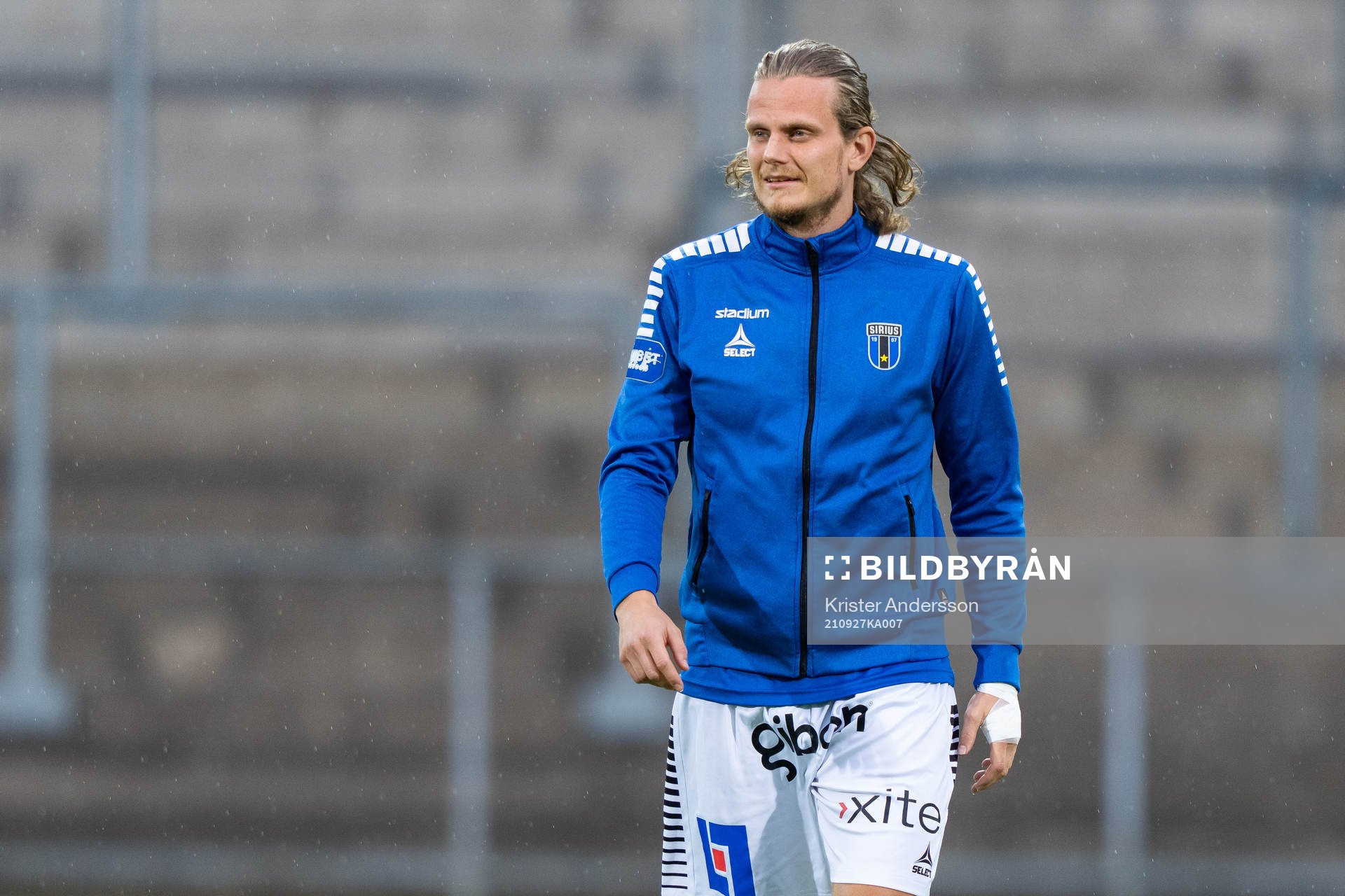Sirius Tim Björkström före fotbollsmatchen i Allsvenskan