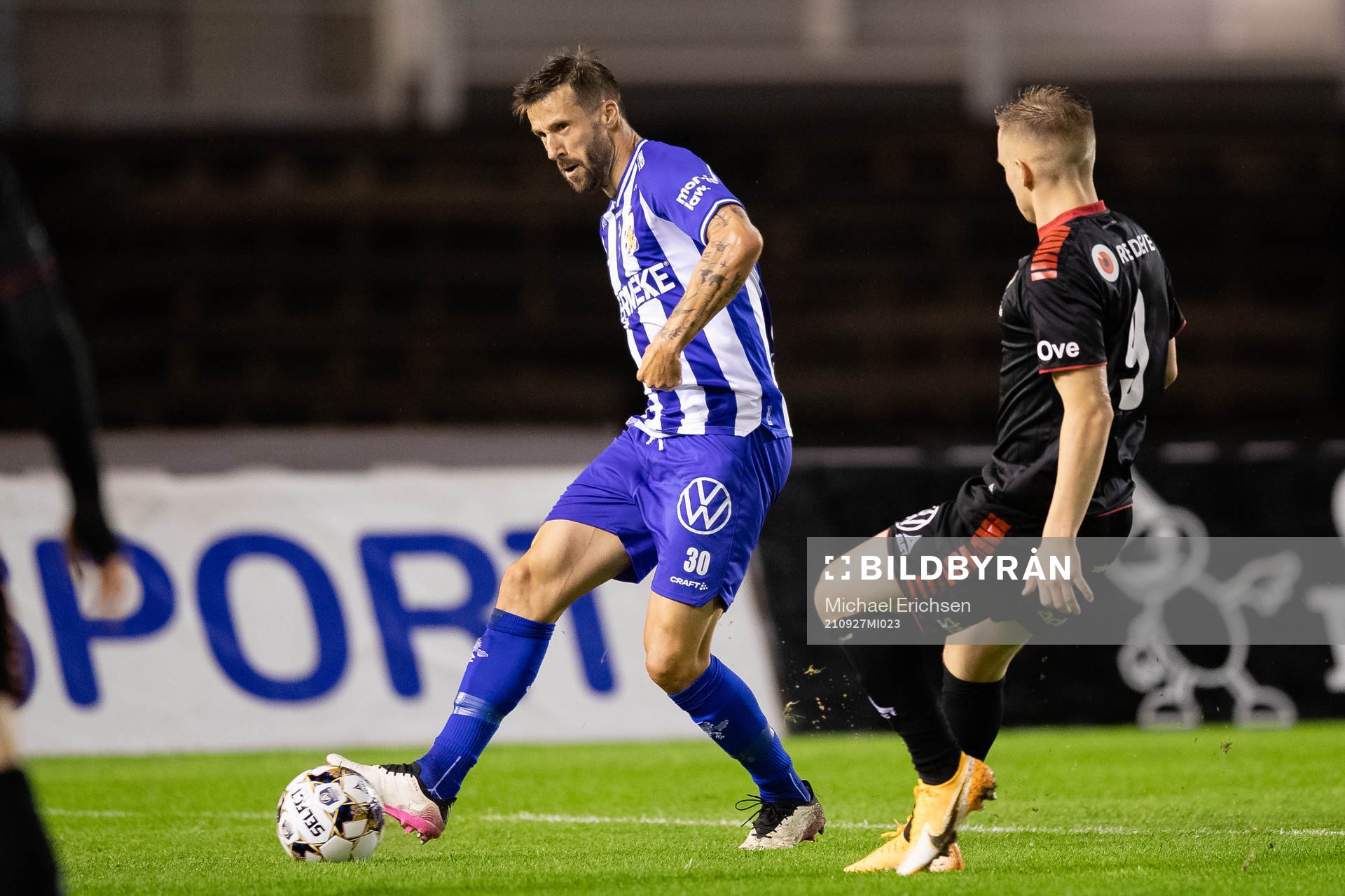 IFK Göteborgs Mattias Bjärsmyr och Kalmars Isak Jansson