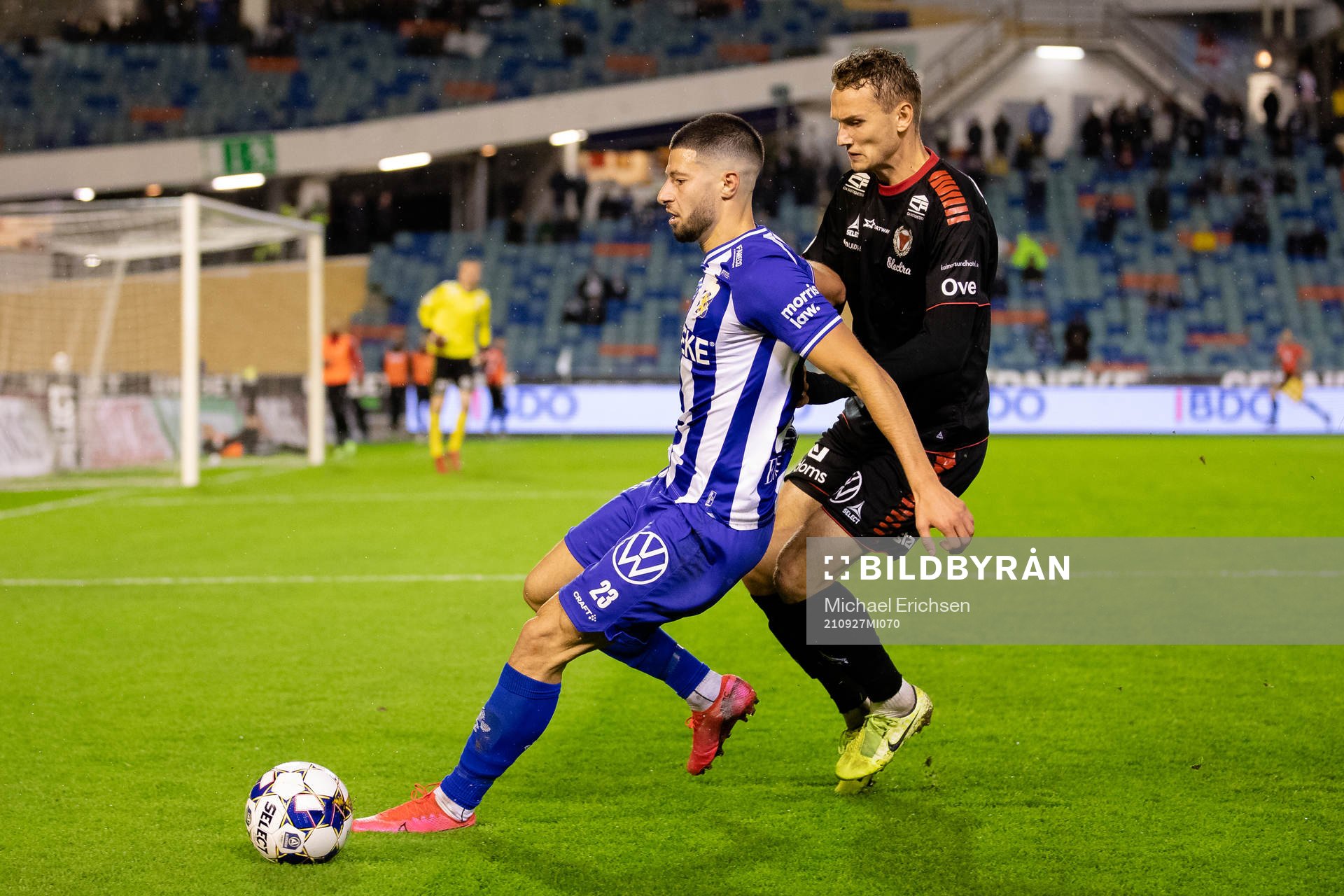 IFK Göteborgs Alexander Jallow och Kalmars Piotr Johansson