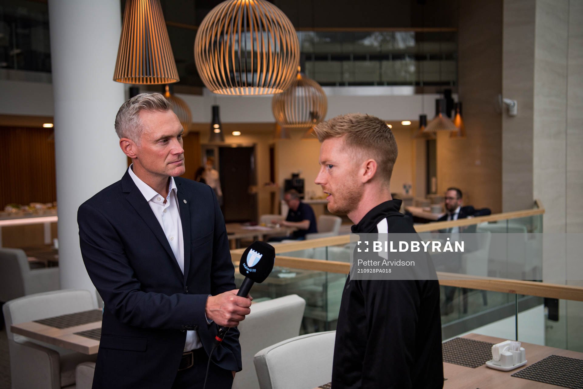 Anders Christiansen of Malmö FF is interviewed by Mattias