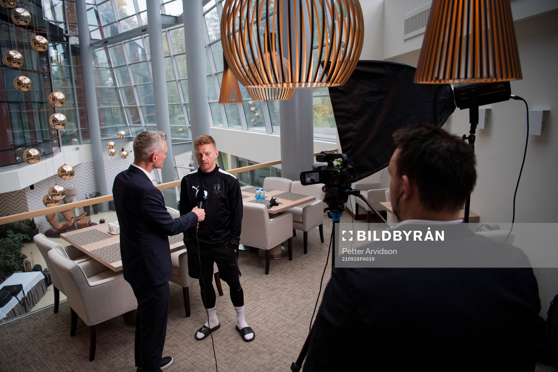 Anders Christiansen of Malmö FF is interviewed by Mattias