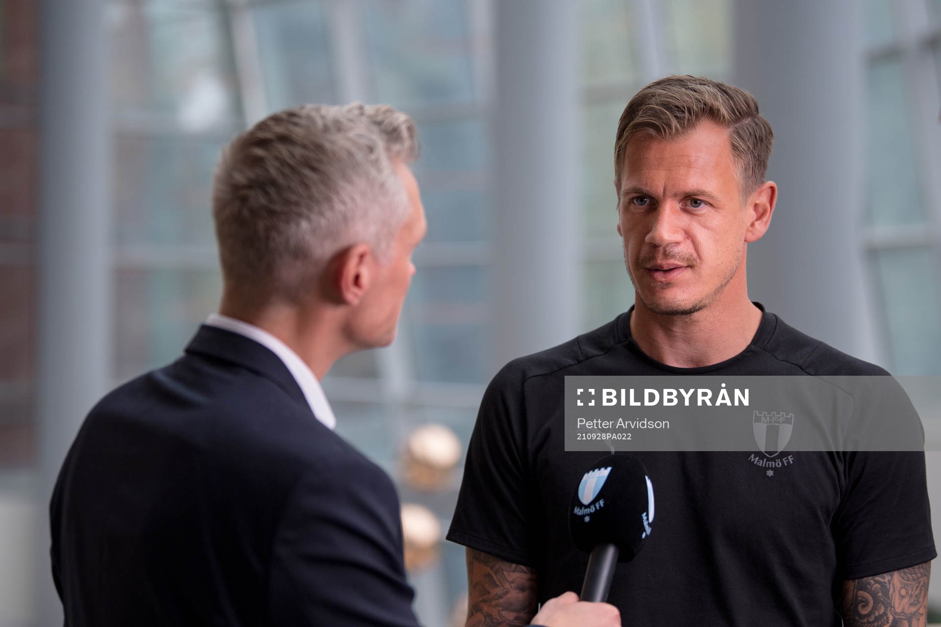 Anders Christiansen of Malmö FF is interviewed by Mattias
