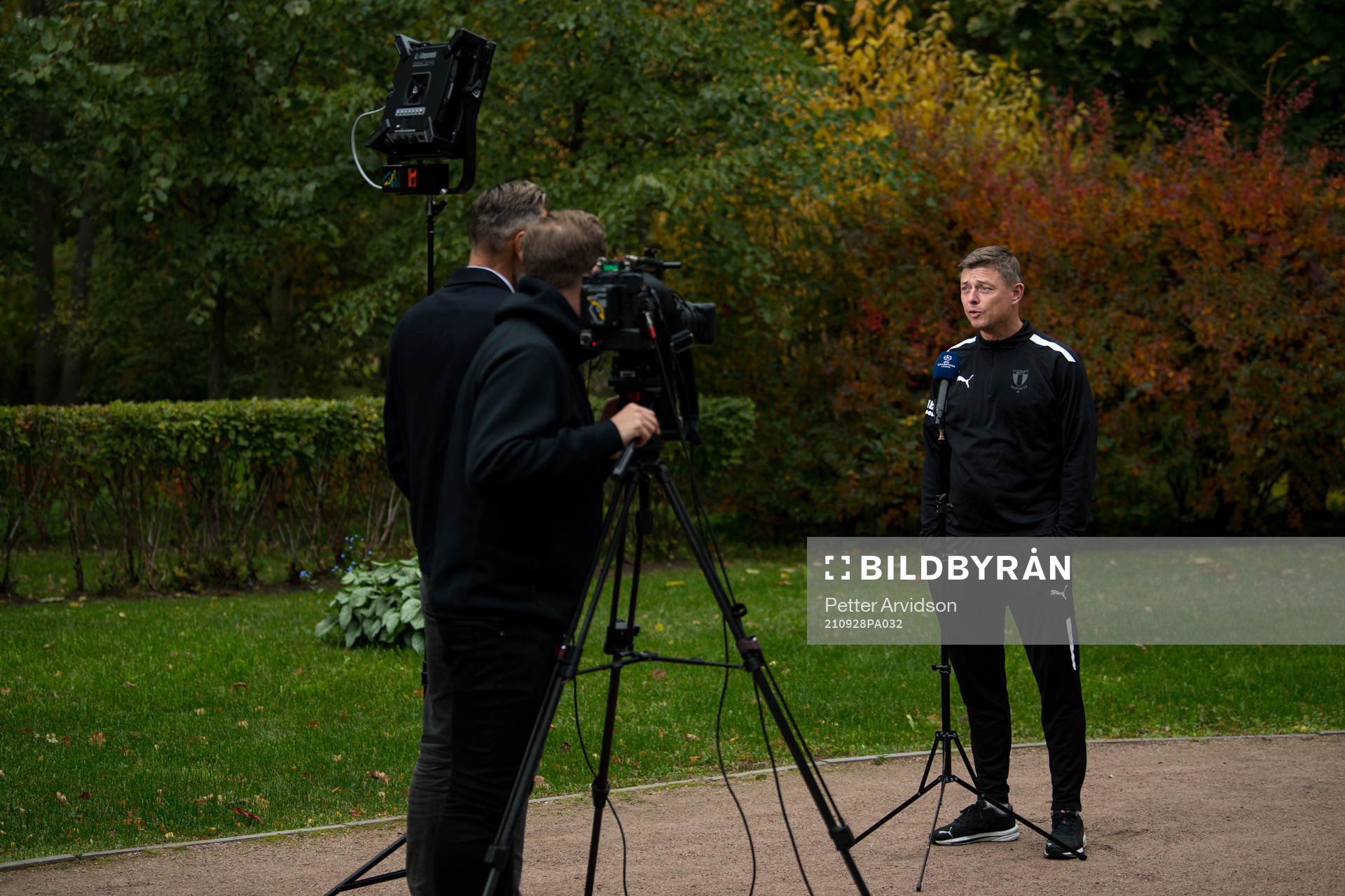 Jon Dahl Tomasson, head coach of Malmö FF is interviewed