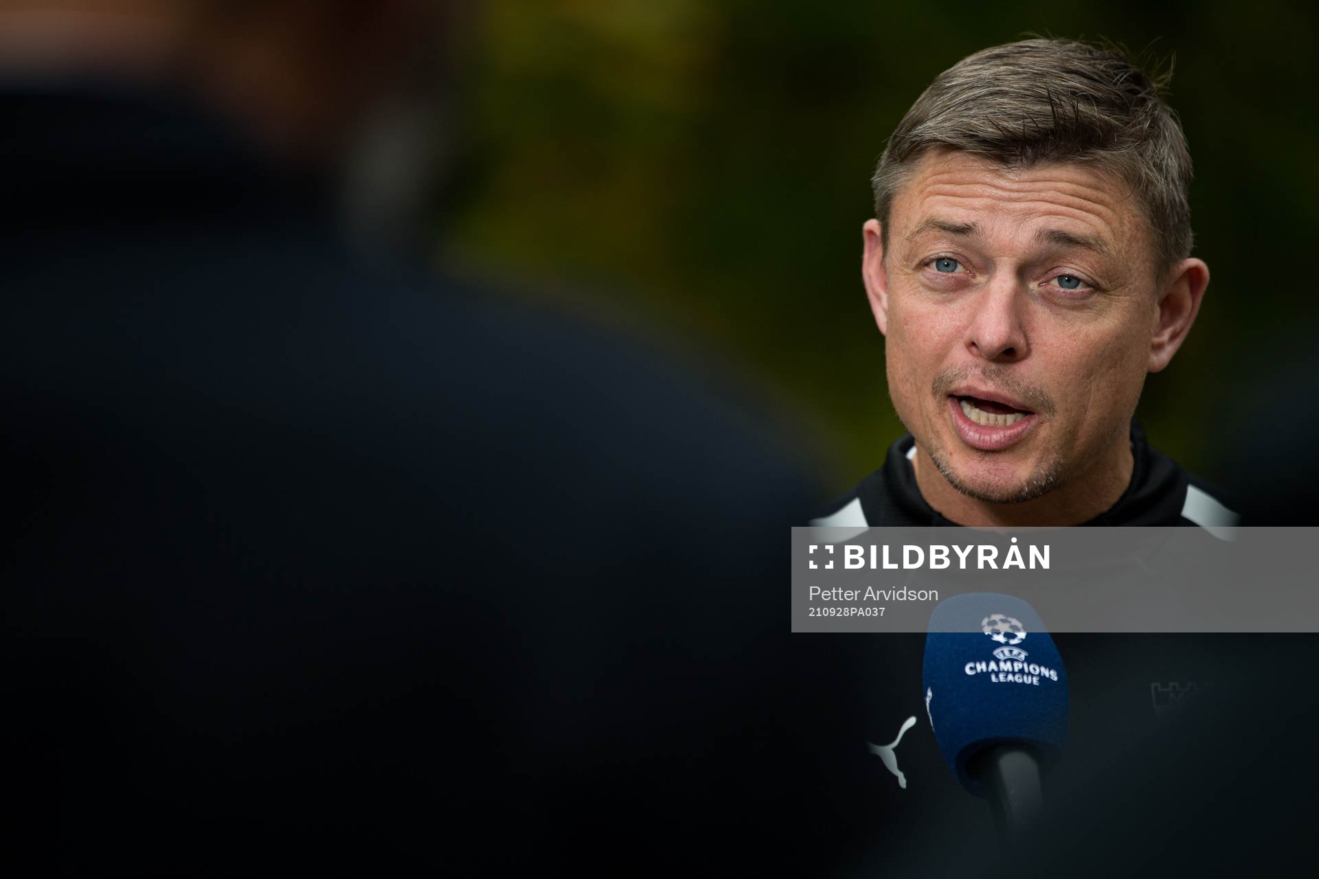 Jon Dahl Tomasson, head coach of Malmö FF is interviewed