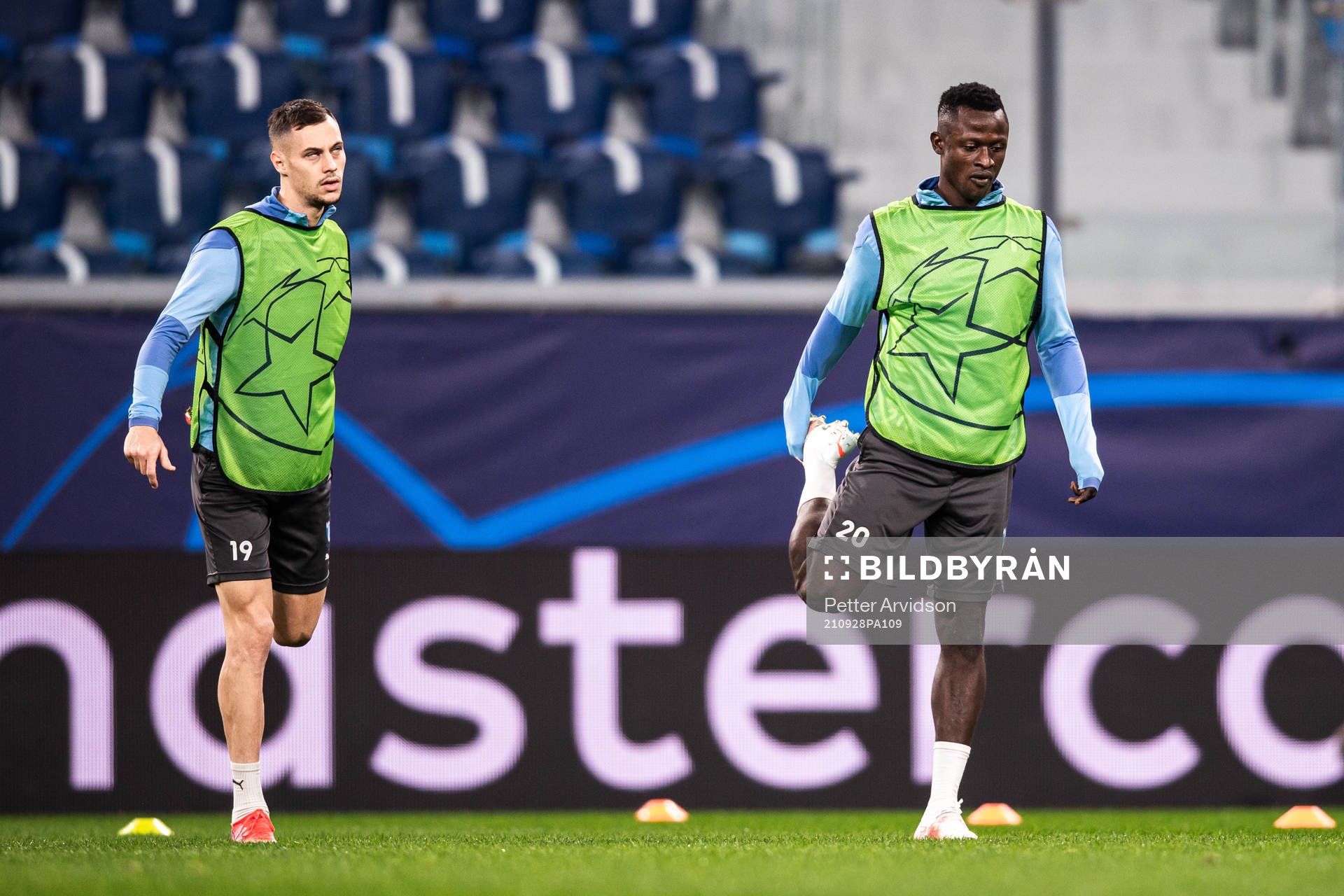 Veljko Birmancevic and Bonke Innocent of Malmö FF