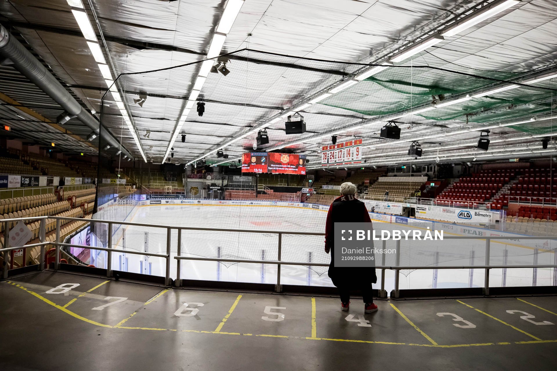 Smidjegrav Arena innan ishockeymatchen i Hockeyallsvenskan
